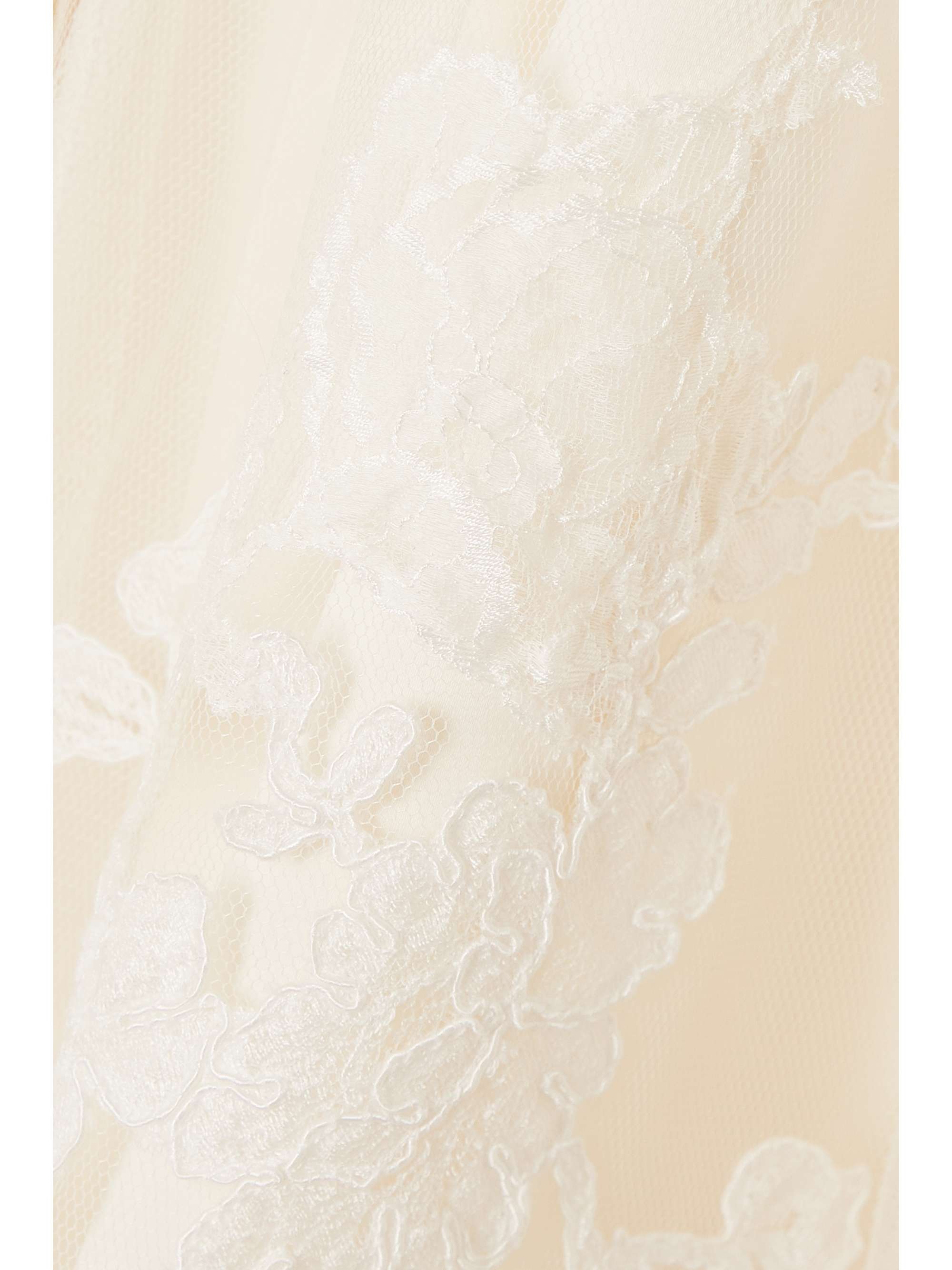 Lucy cold-shoulder lace-trimmed tulle and cady mini dress view
