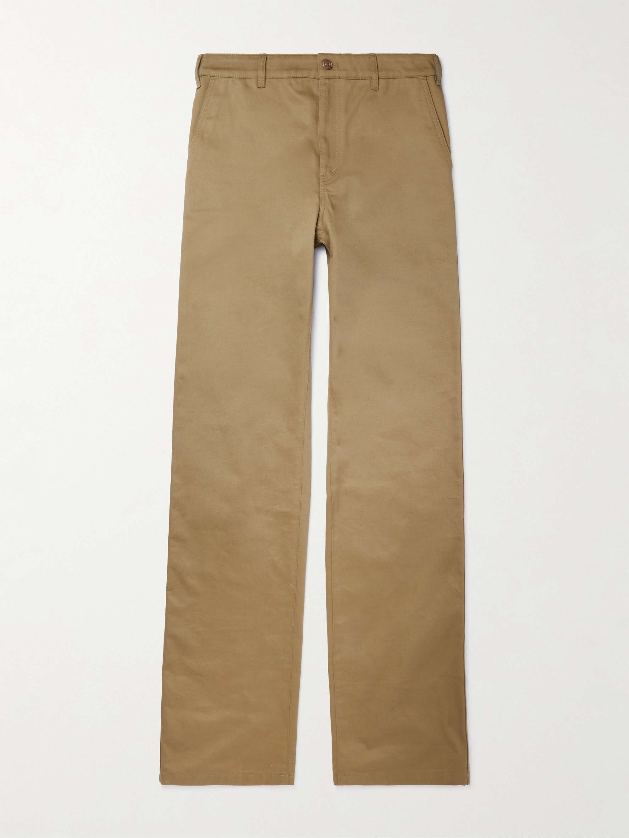 Straight-Leg Cotton-Drill Chinos view