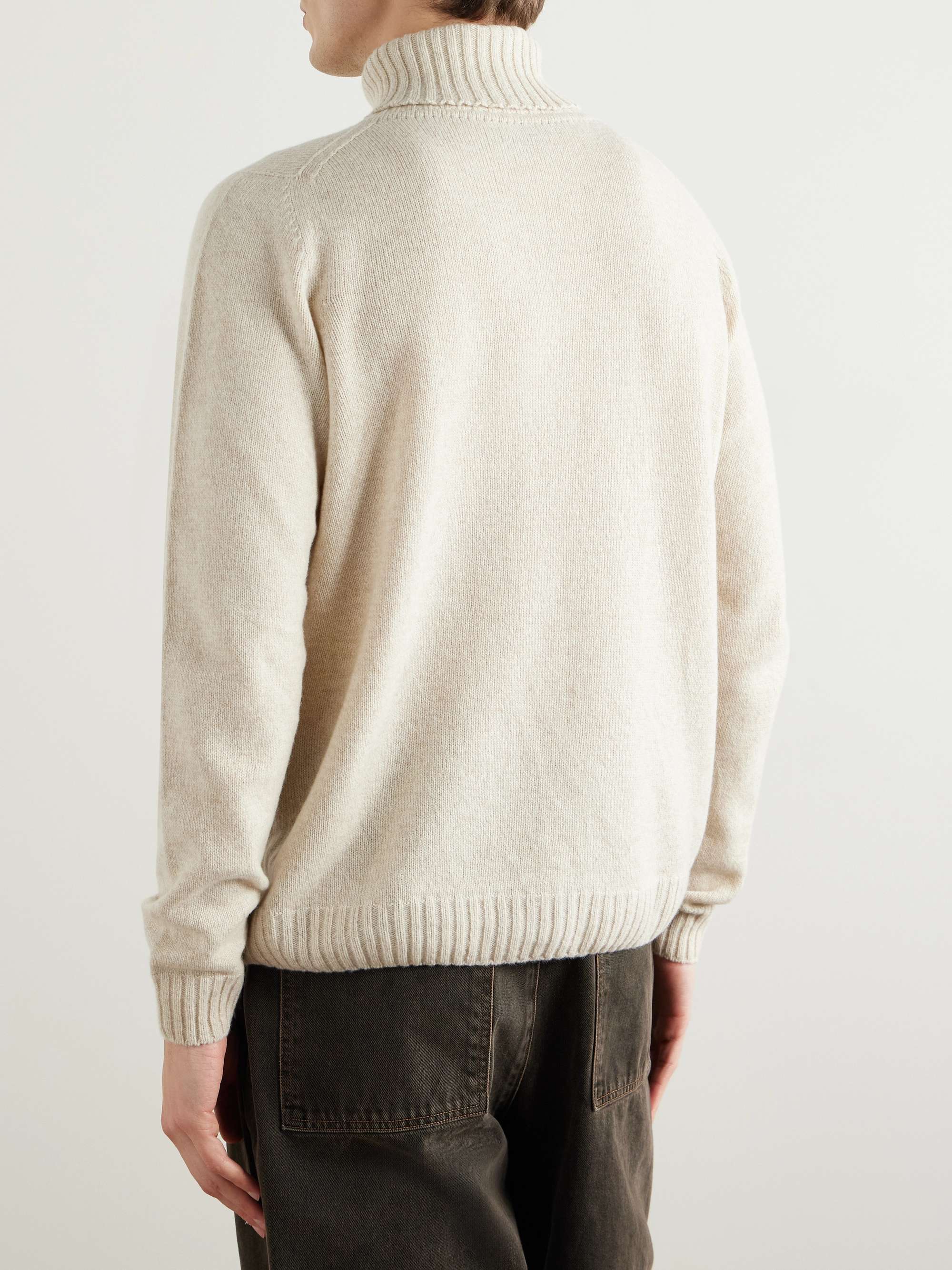 Recycled-Cashmere and Merino Wool-Blend Rollneck Sweater view
