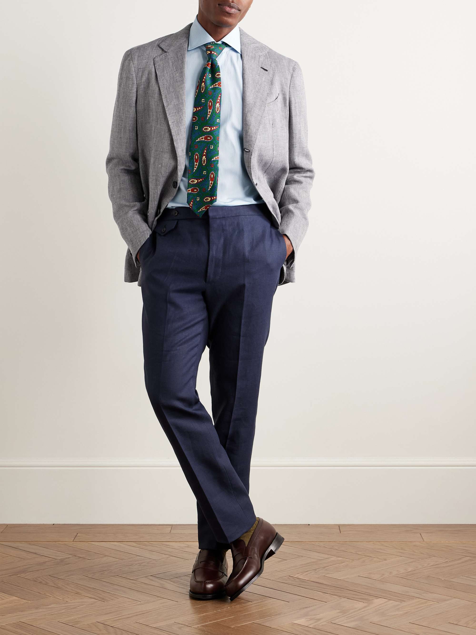 Waverly Herringbone Linen and Wool-Blend Blazer view