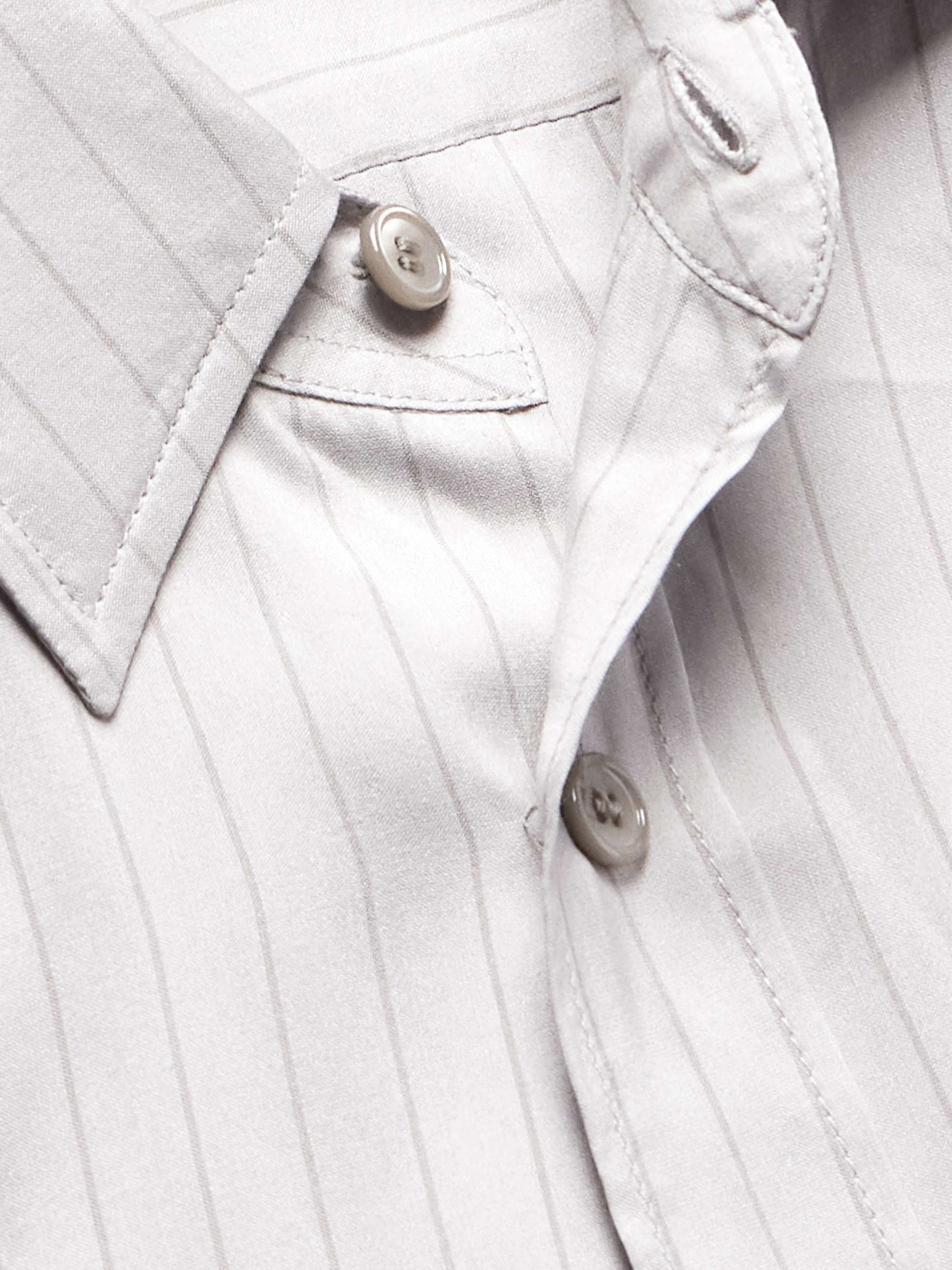 Slim-Fit Striped Silk Shirt view