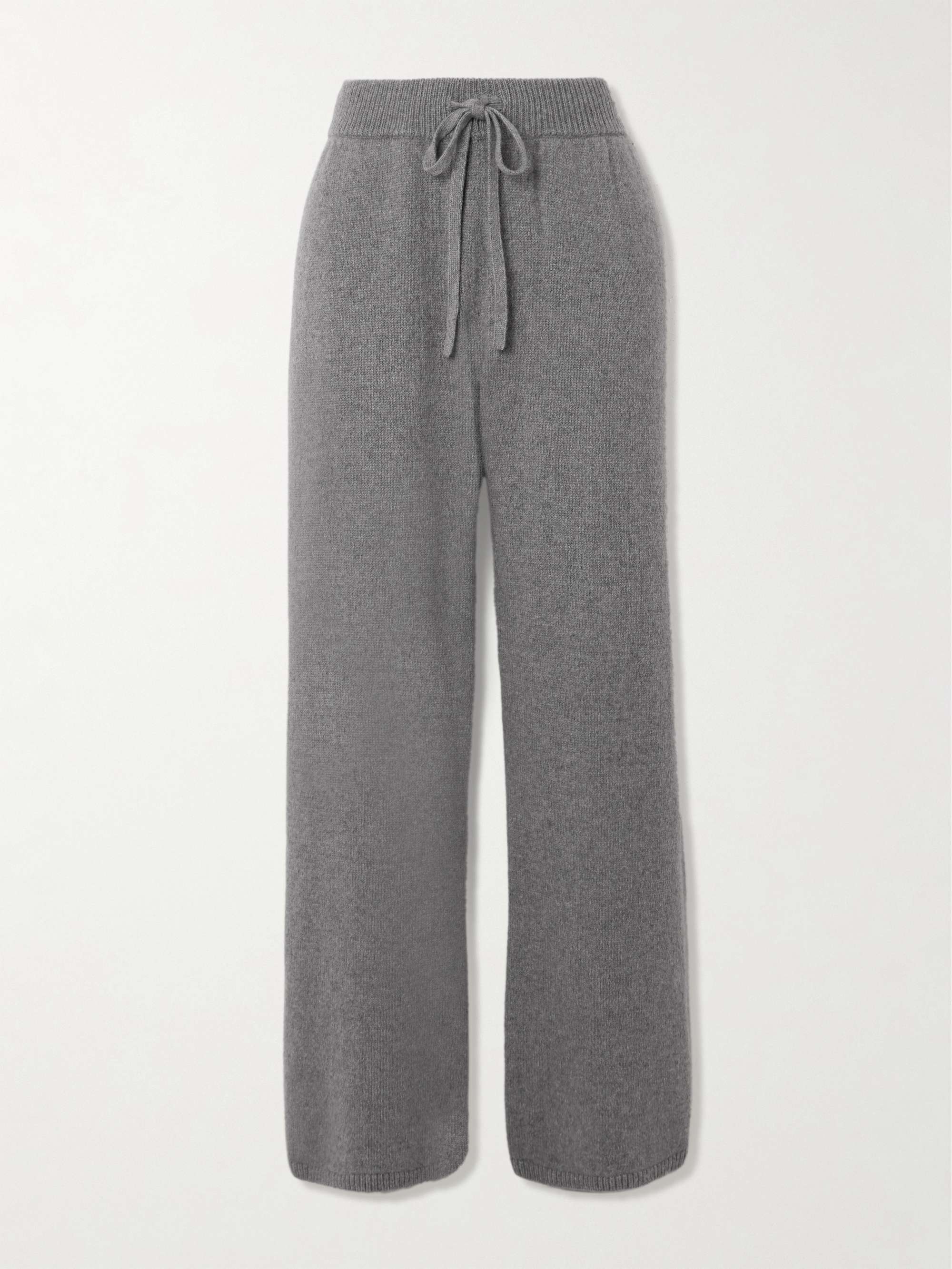 Cashmere wide-leg track pants view