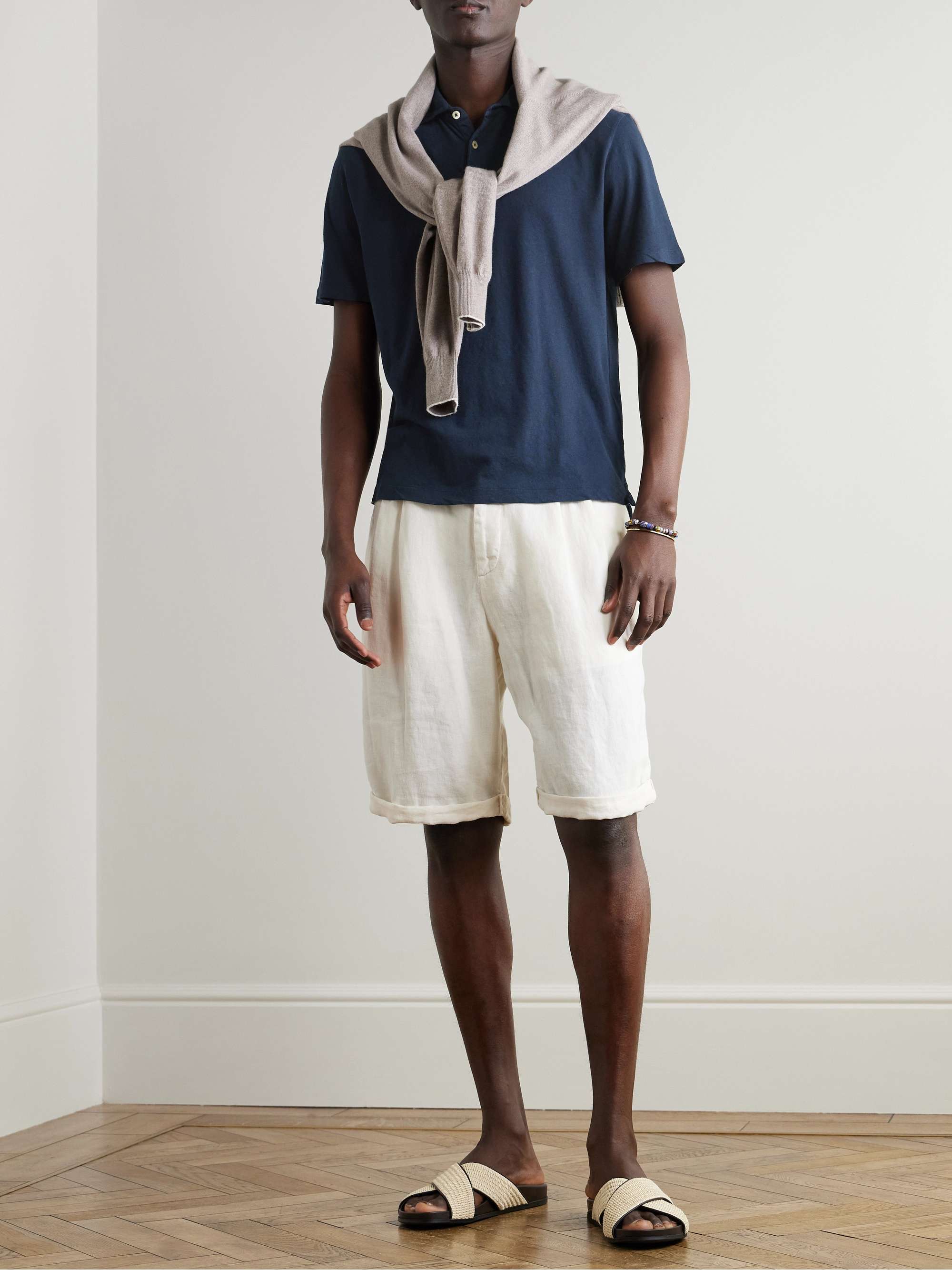 Cotton and Linen-Blend Polo Shirt view