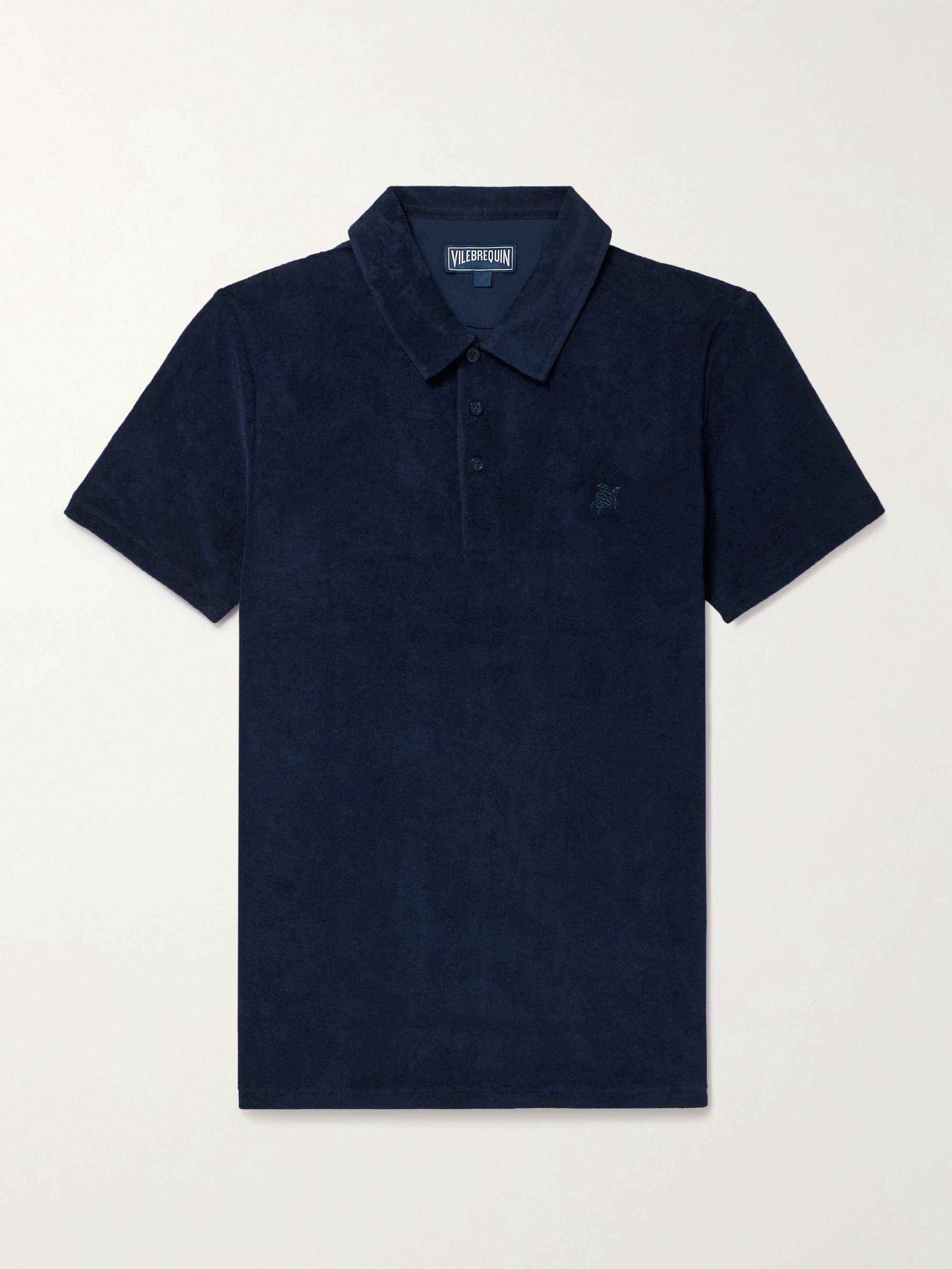 Phoenix Logo-Embroidered Cotton-Blend Terry Polo Shirt view