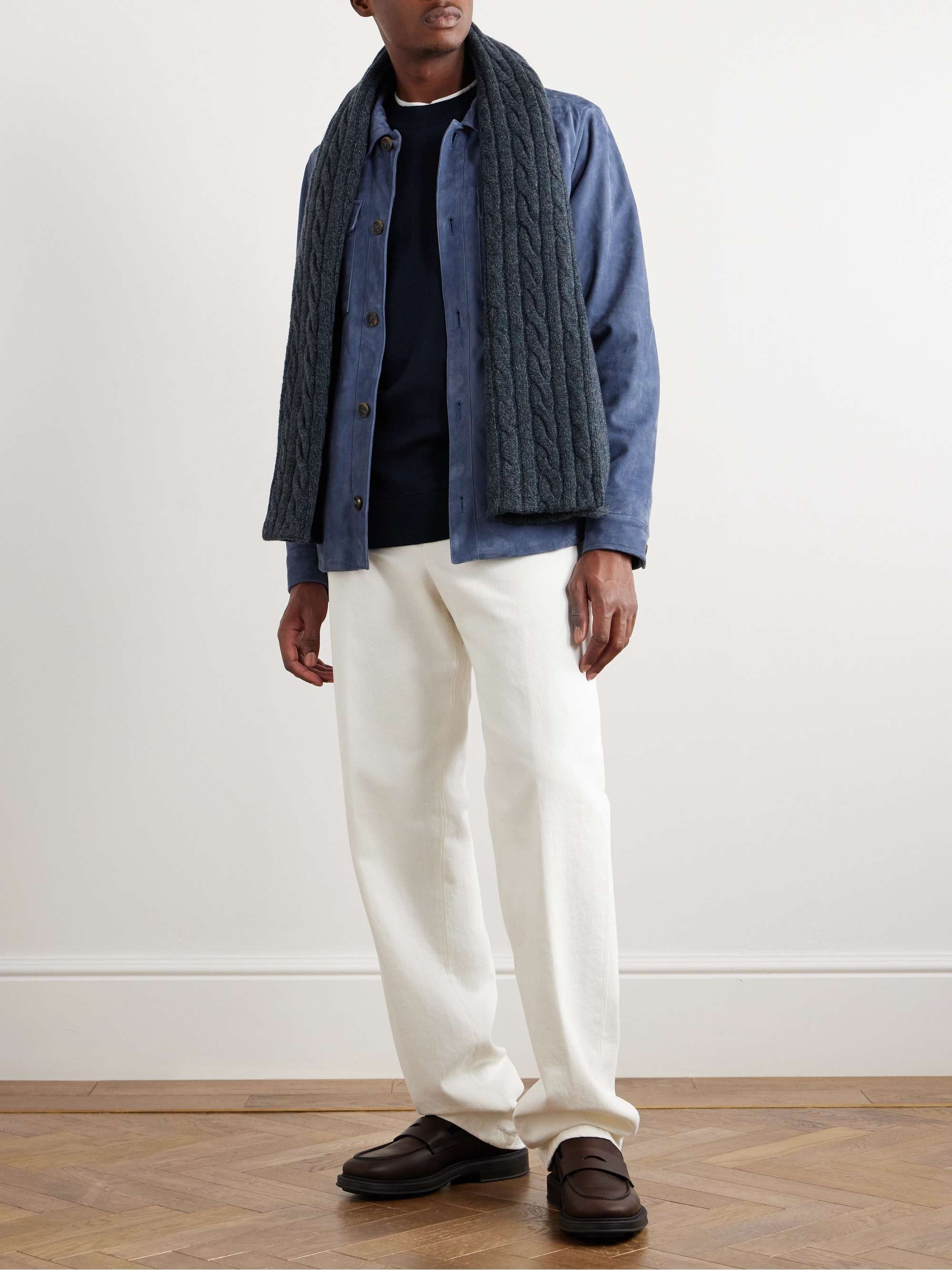 Cashmere, Virgin Wool and Silk-Blend Sweater view