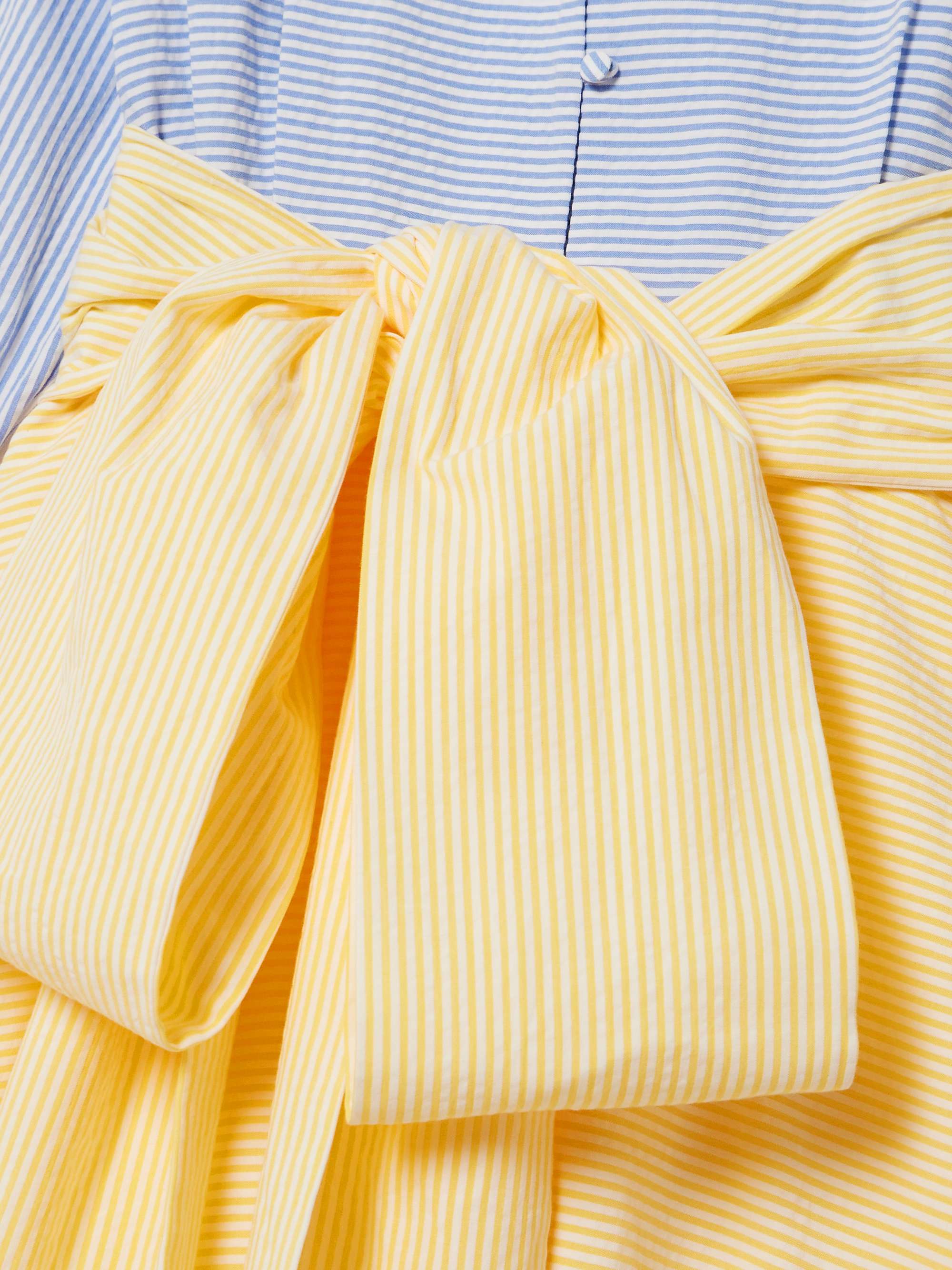 Clarence belted striped cotton-seersucker maxi shirt dress view