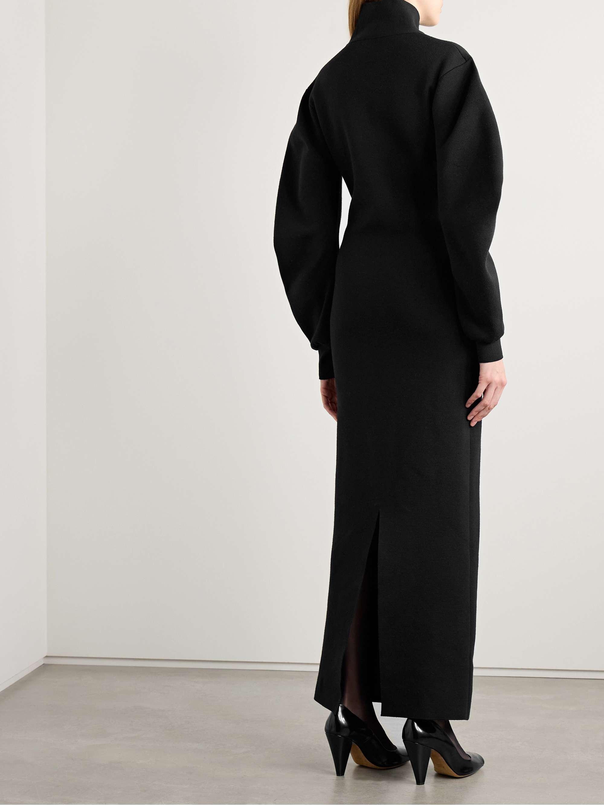 Storm wool-blend turtleneck midi dress view