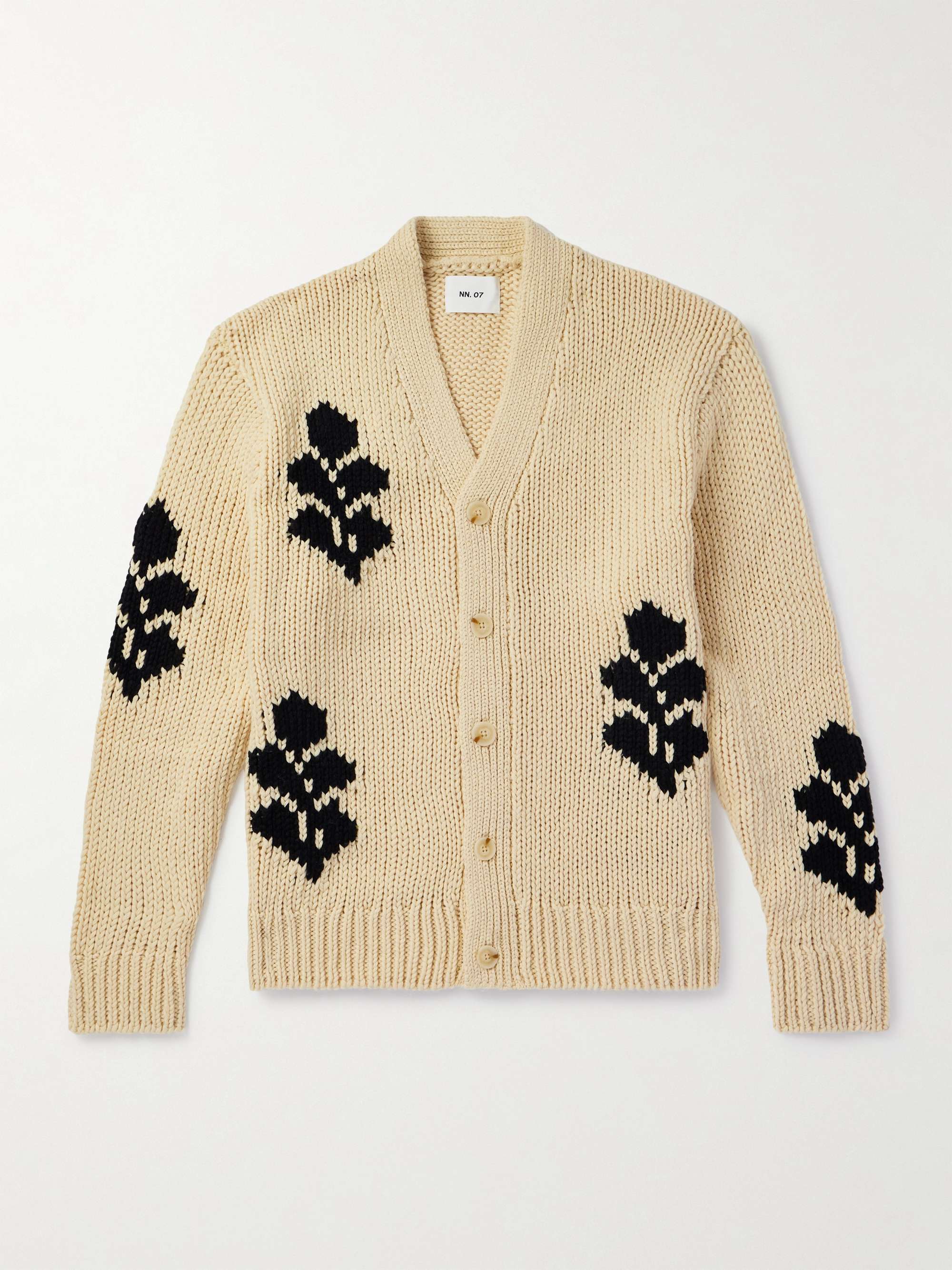 Mika 6620 Recycled Intarsia-Knit Cardigan view