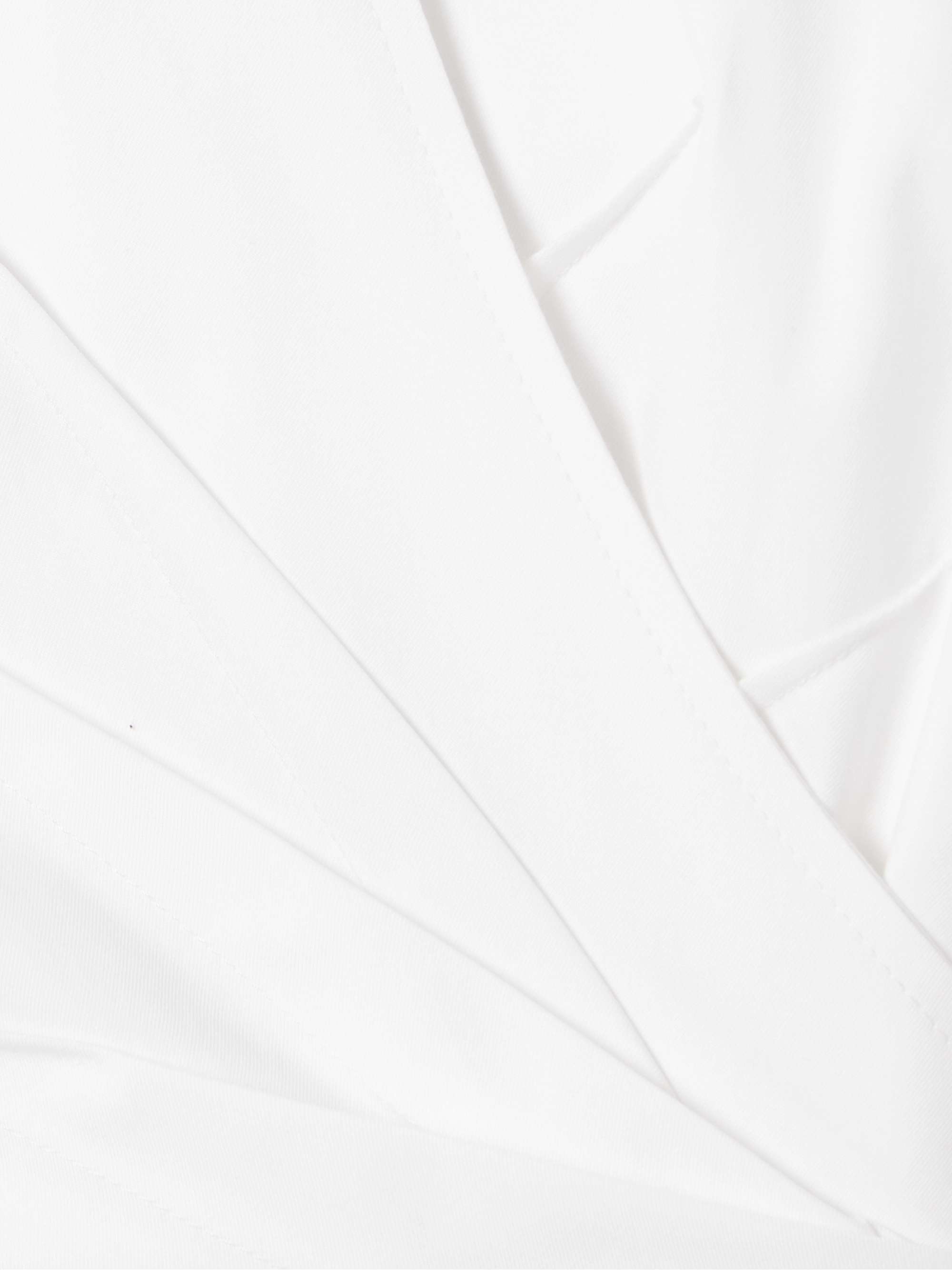 Cotton-blend poplin midi wrap shirt dress view