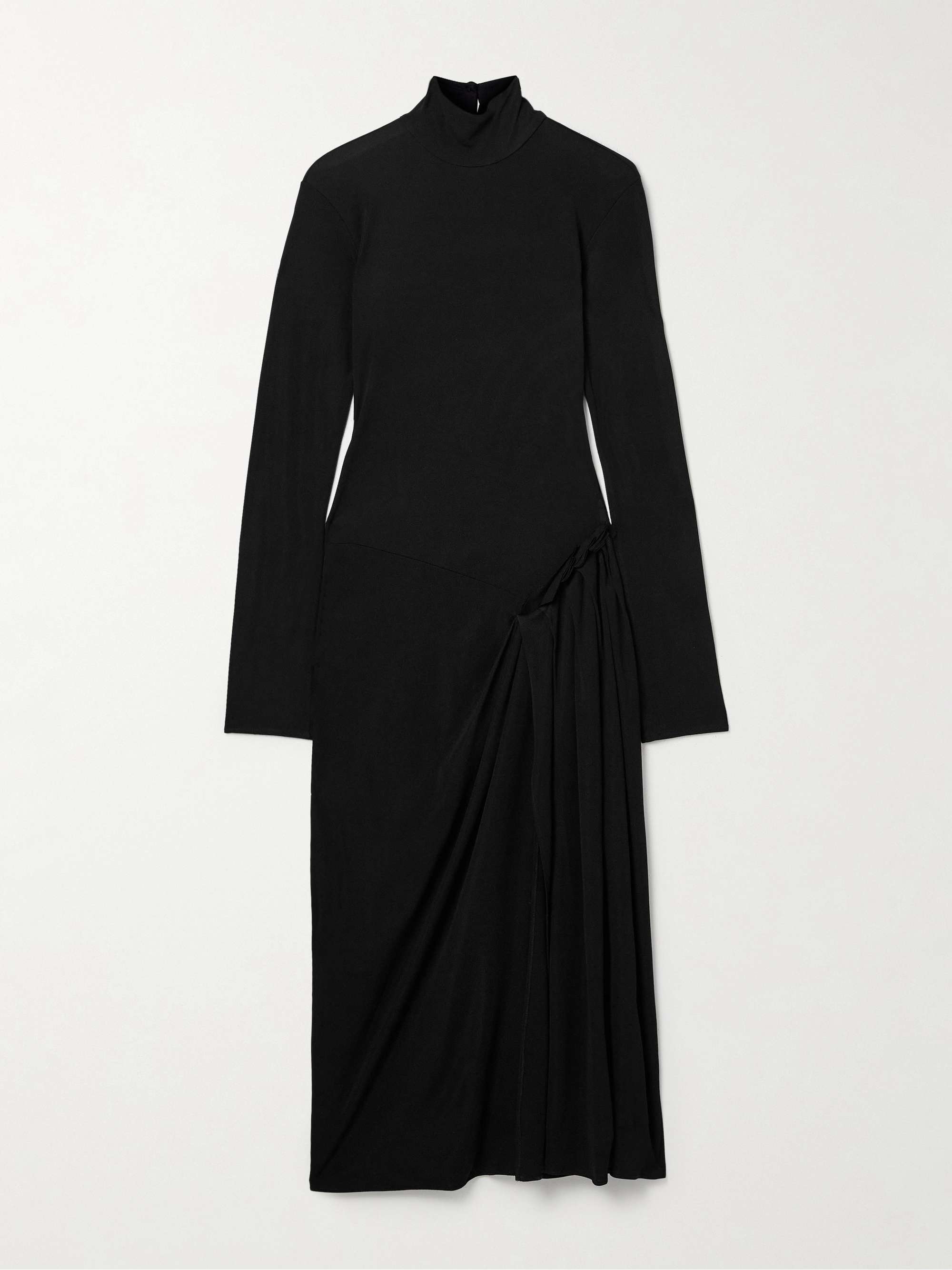 Vento pleated draped jersey midi dress view