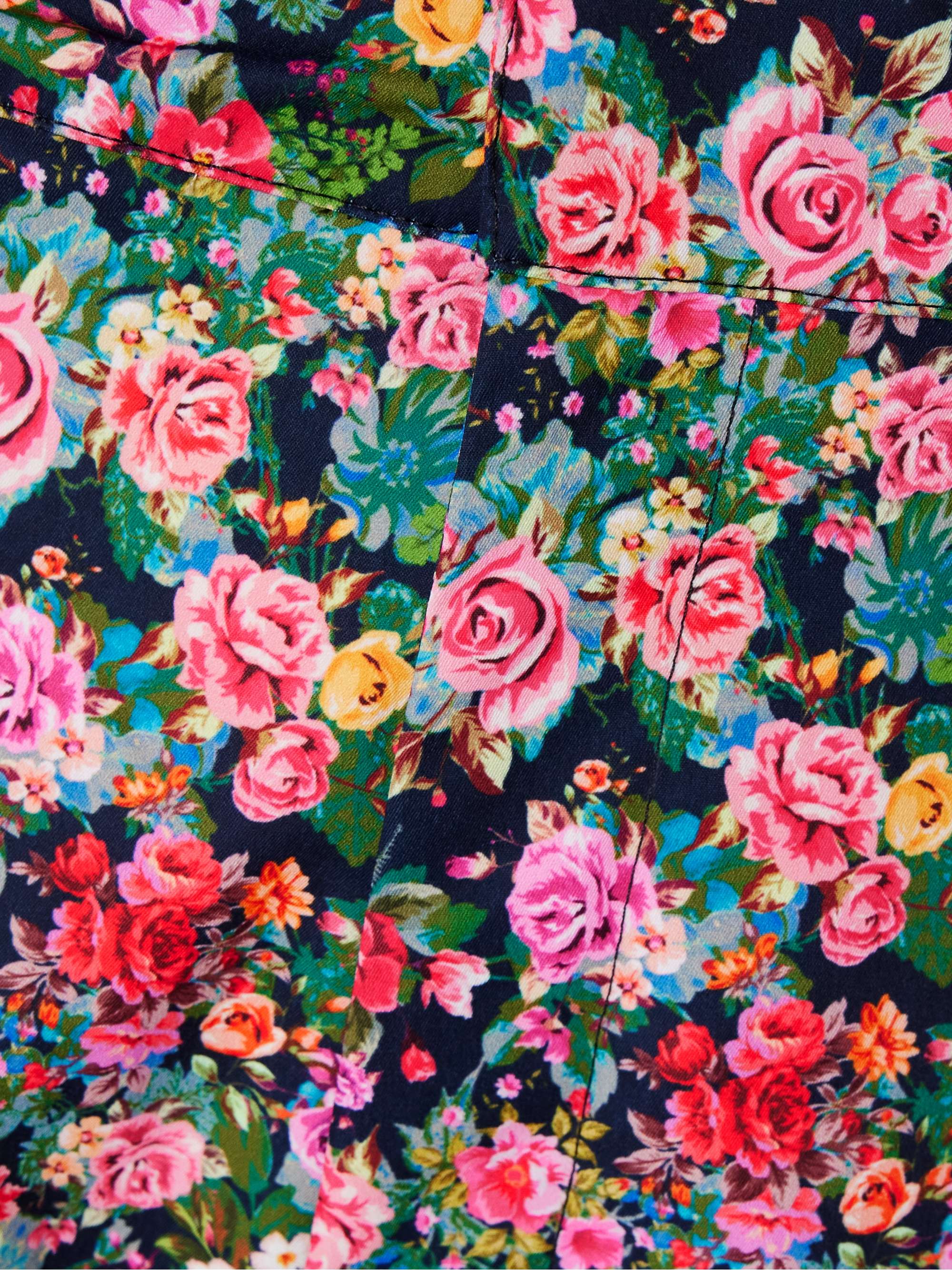Olympe pleated floral-print woven wide-leg pants view