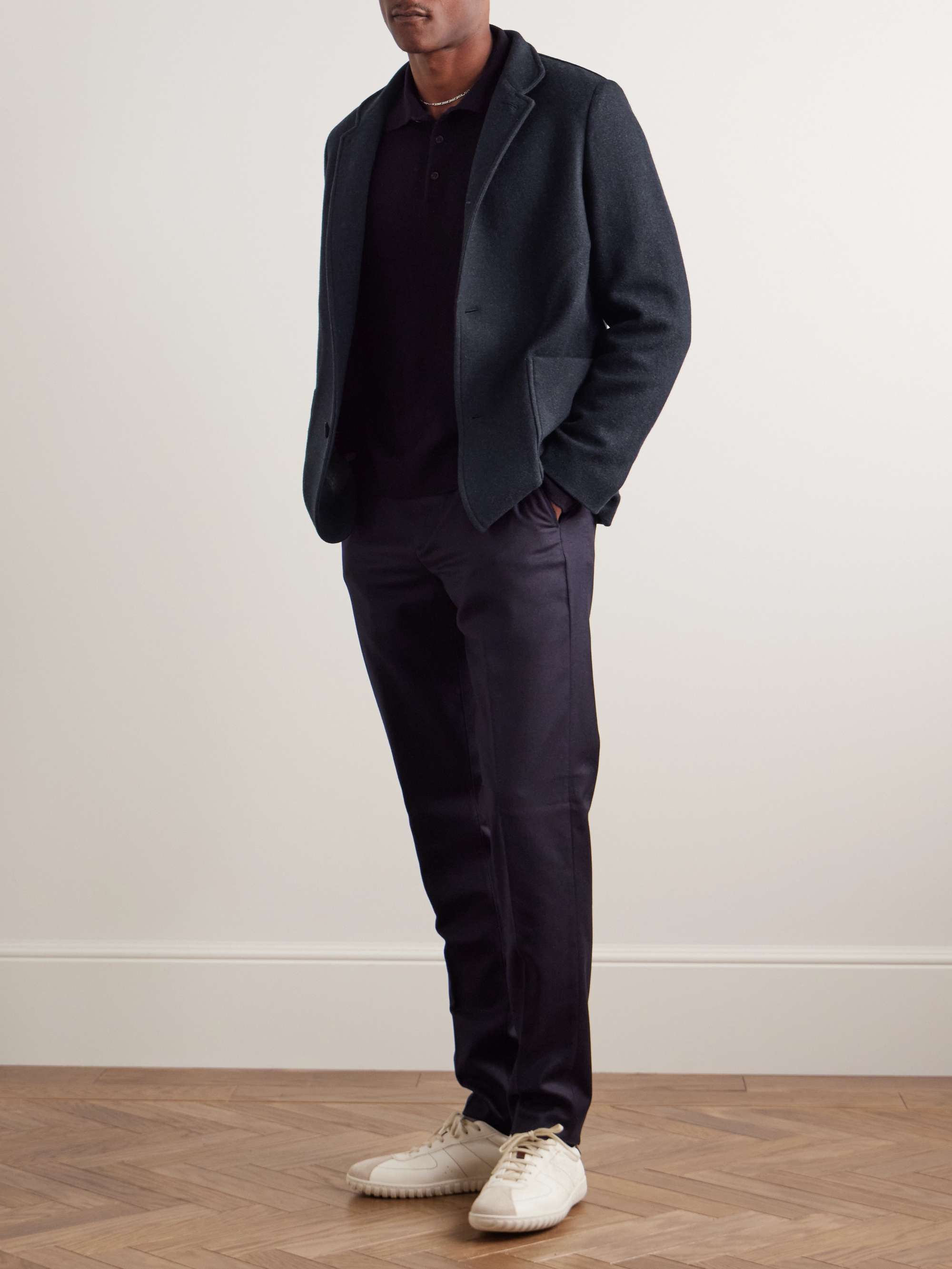 Spagna Unstructured Cashmere-Blend Jersey Suit Jacket view