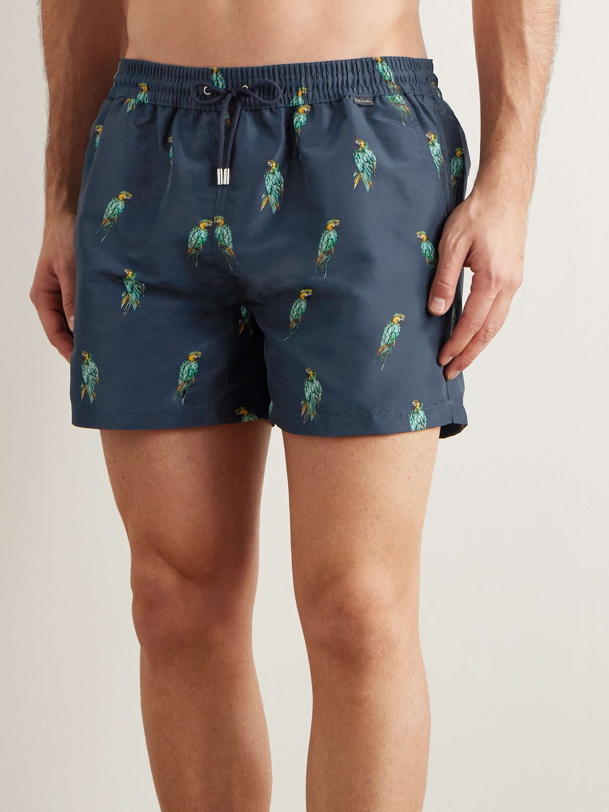 Straight-Leg Short-Length Printed Recycled Swim Shorts view