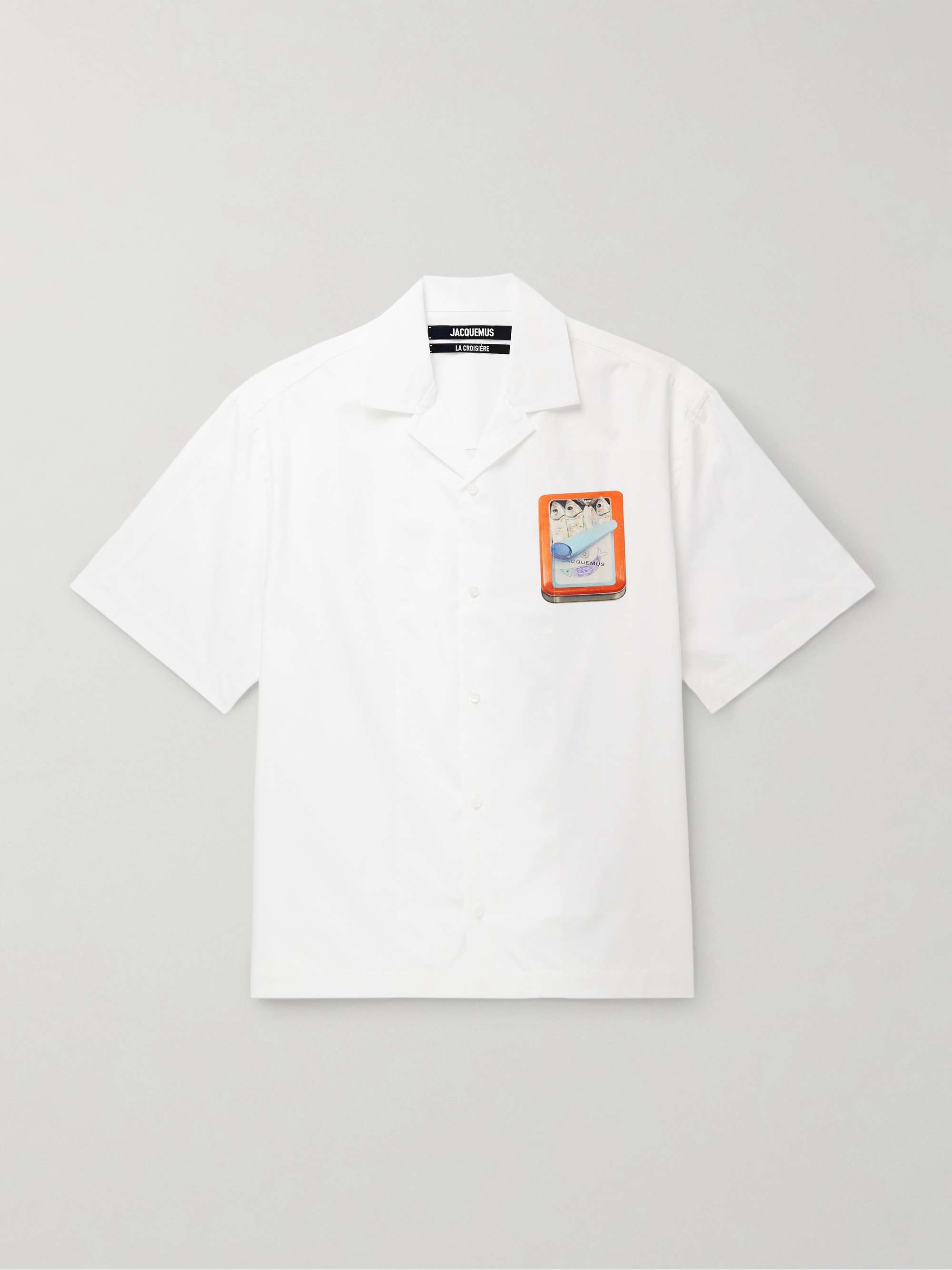 Jean Camp-Collar Printed Cotton-Poplin Shirt view