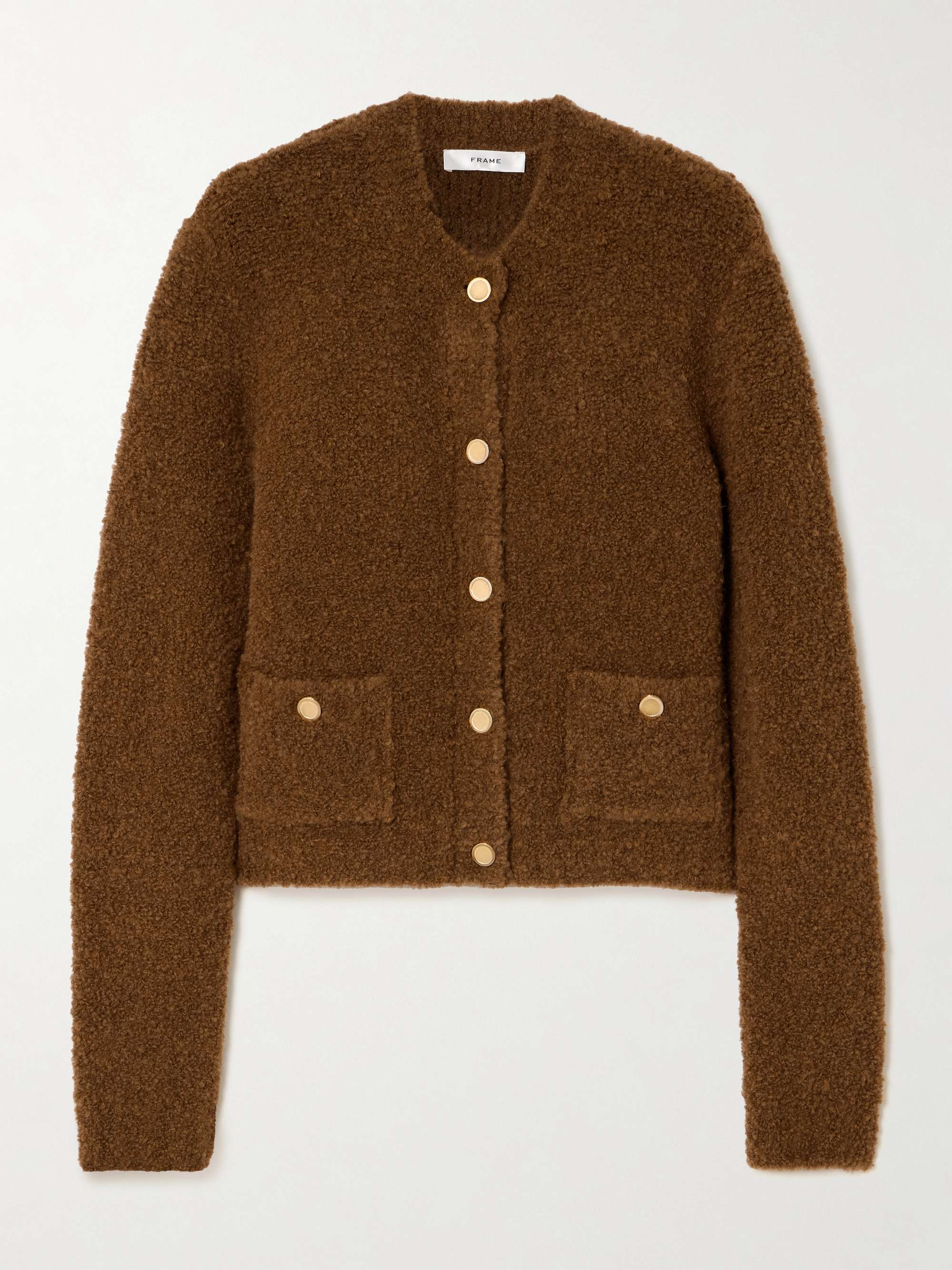 Brushed-knit cardigan view