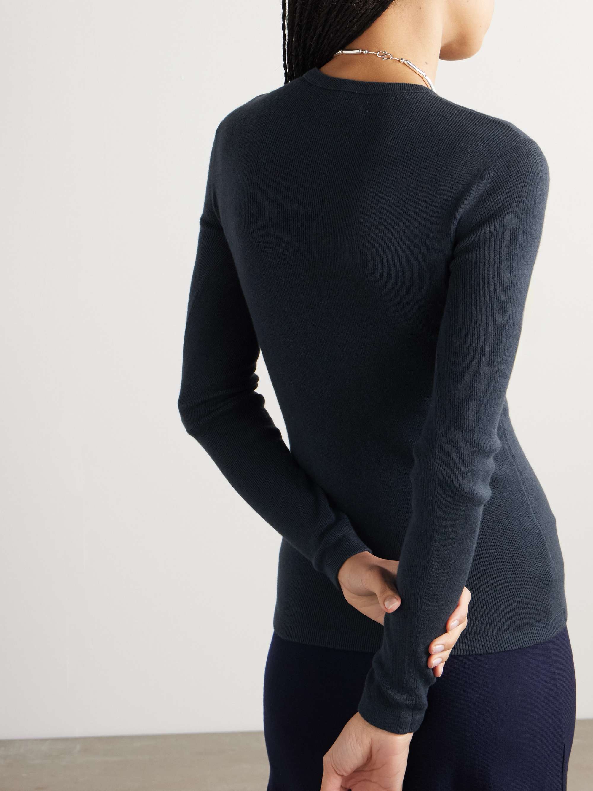 Vivian cotton and cashmere-blend T-shirt view