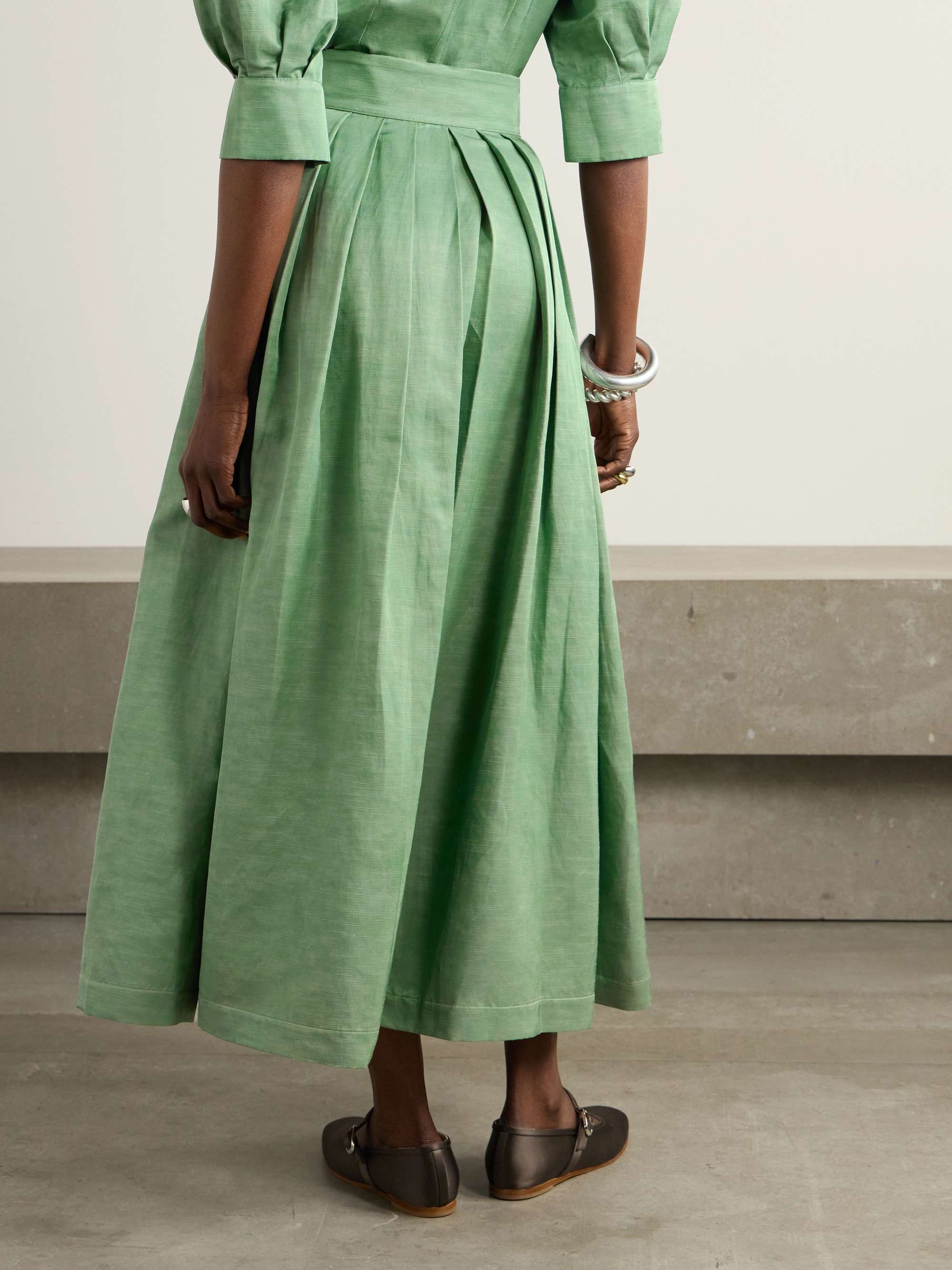 Irving pleated twill maxi skirt view