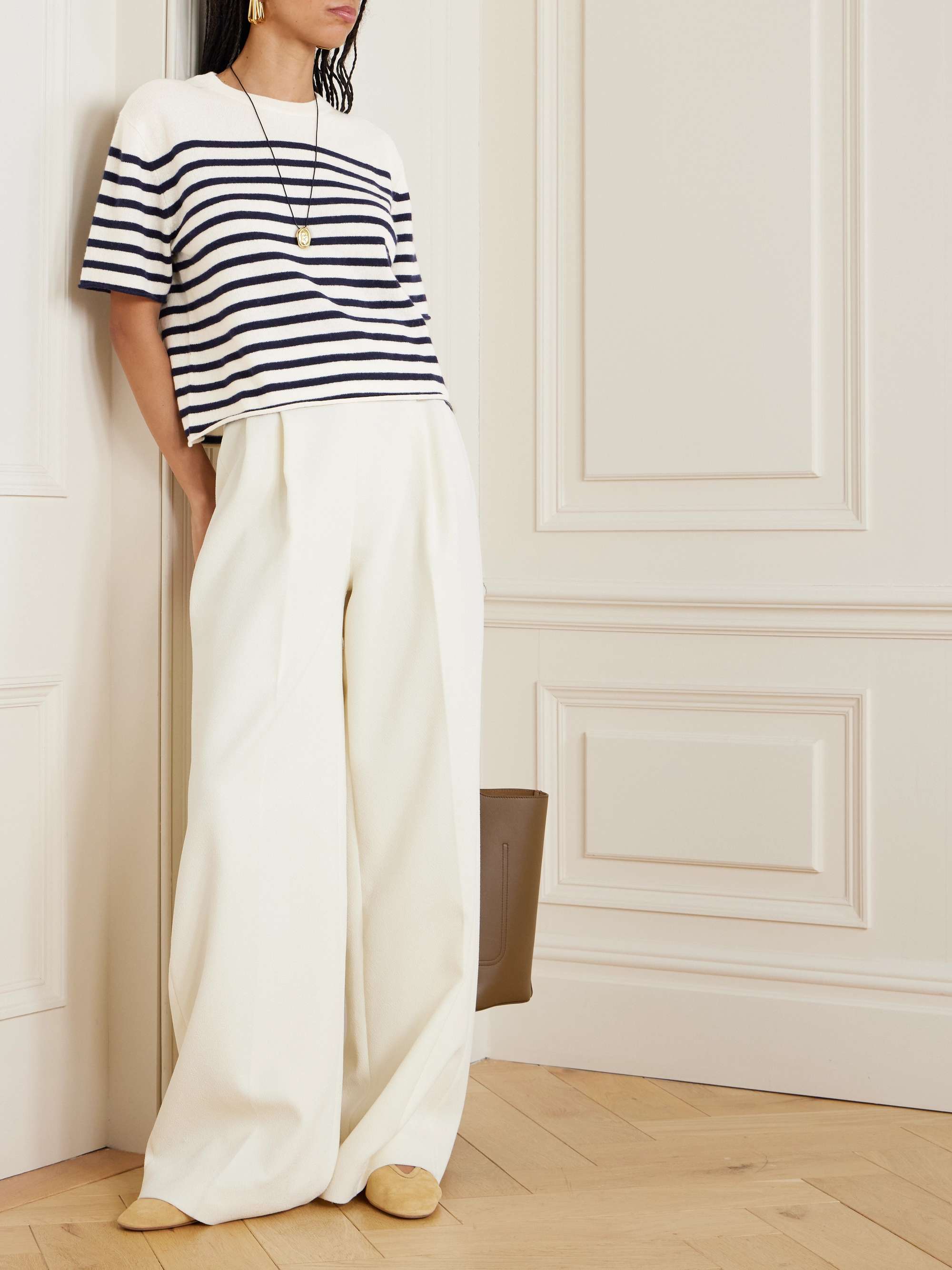 Cila striped cashmere T-shirt view