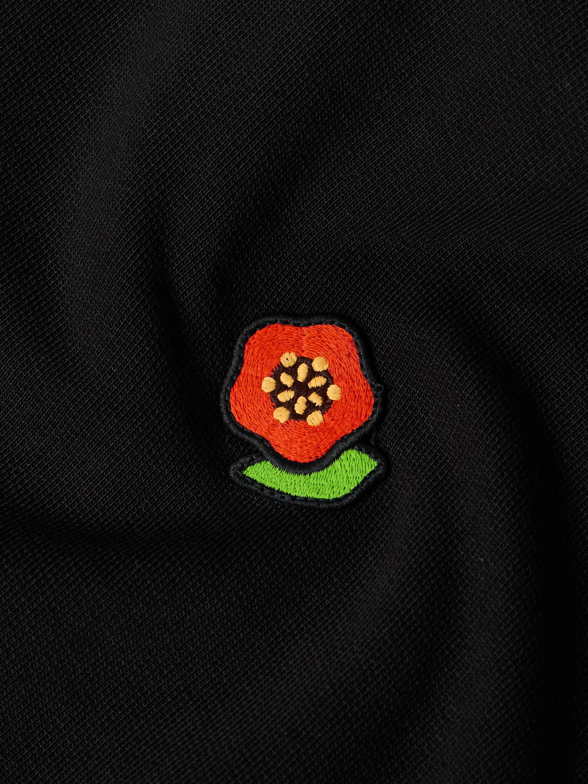 Pop Logo-Embroidered Cotton-Jersey Zip-Up Hoodie view