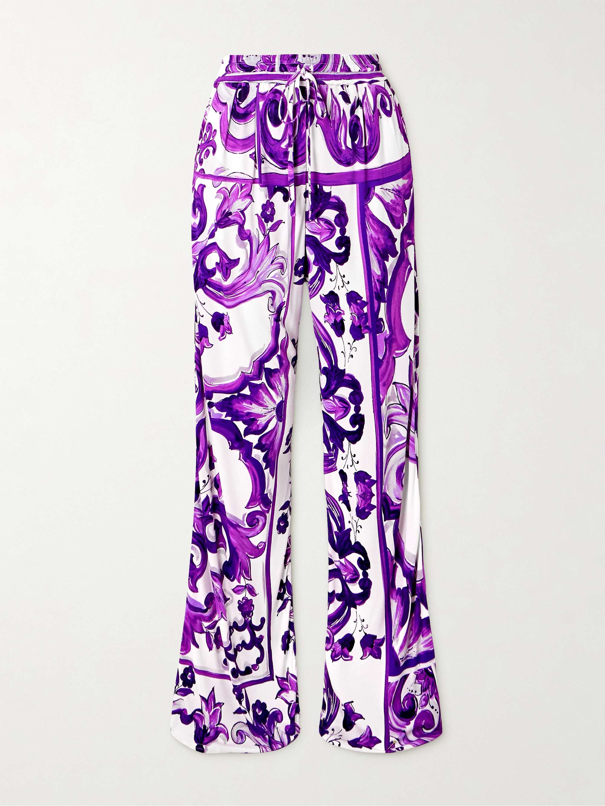Printed jersey wide-leg pants view