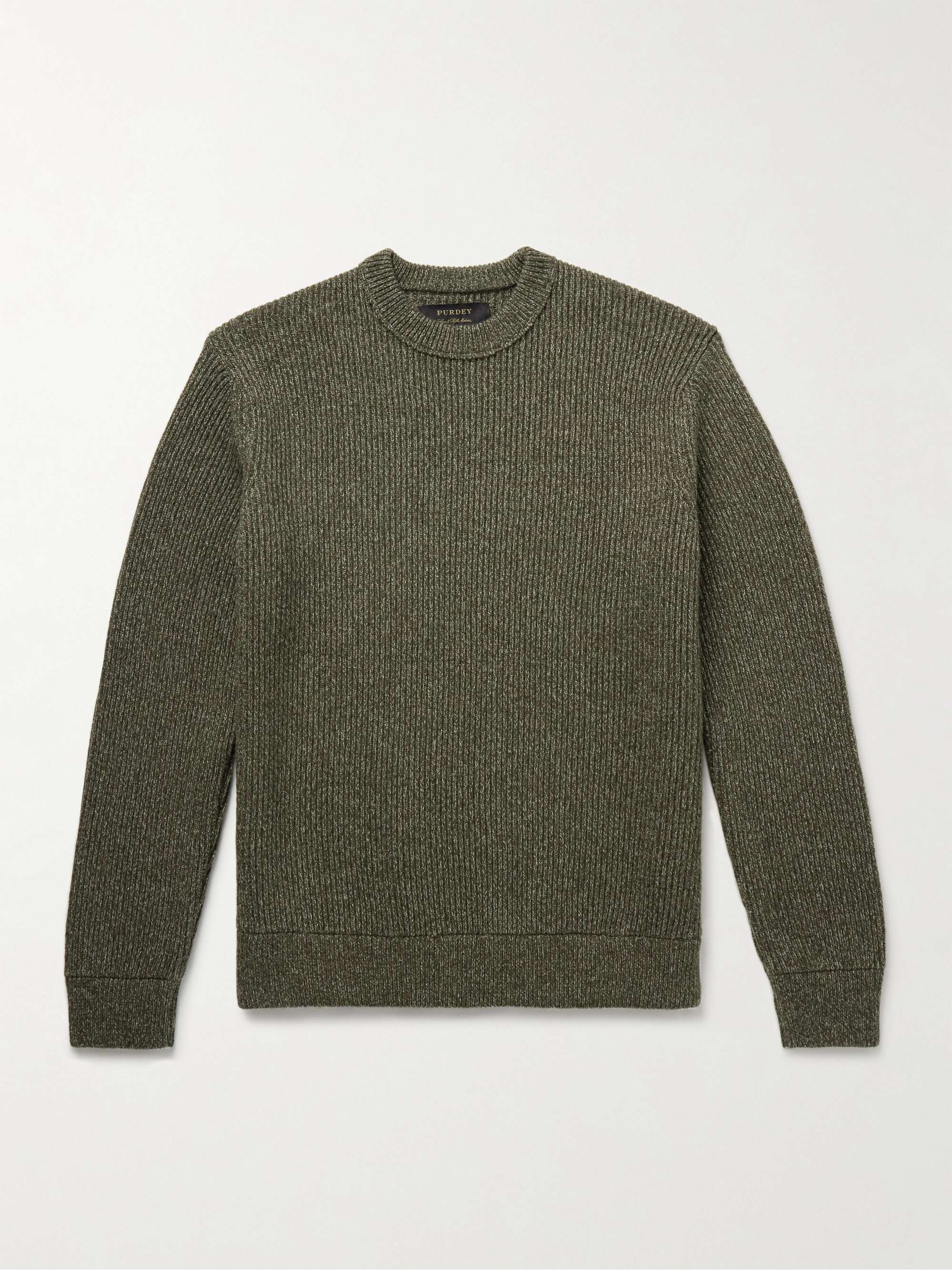 Glamis Ribbed Wool and Cotton-Blend Sweater view