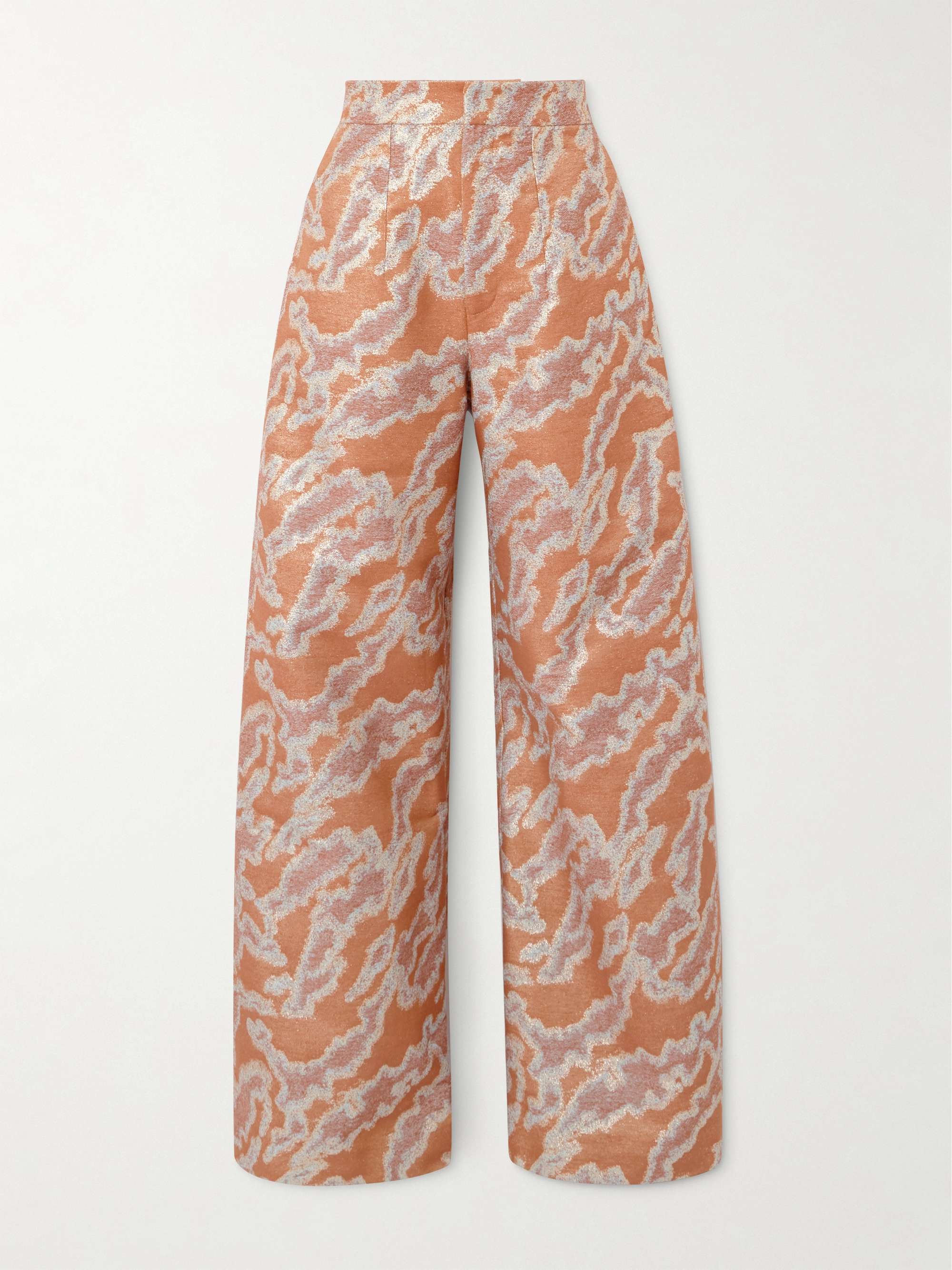 Lenore metallic jacquard wide-leg pants view