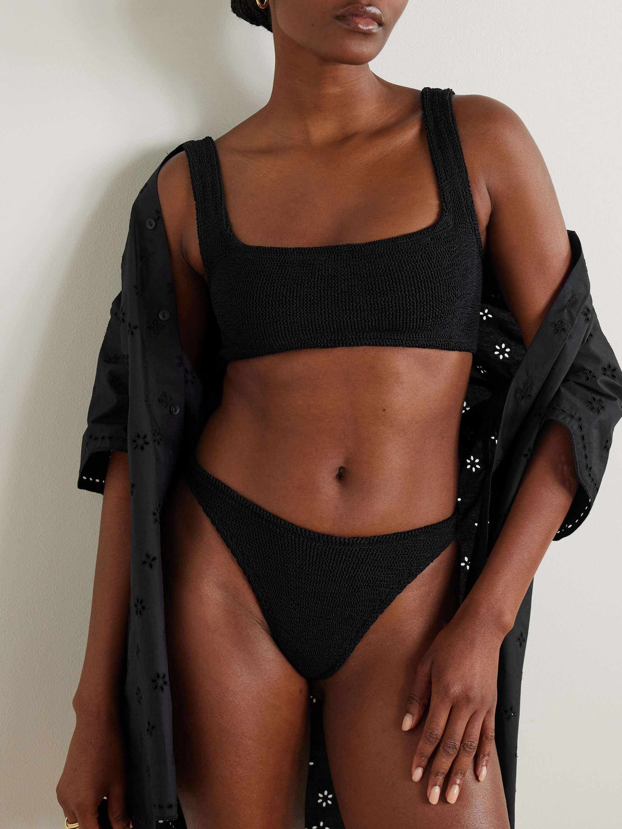 + NET SUSTAIN Xandra seersucker bikini view