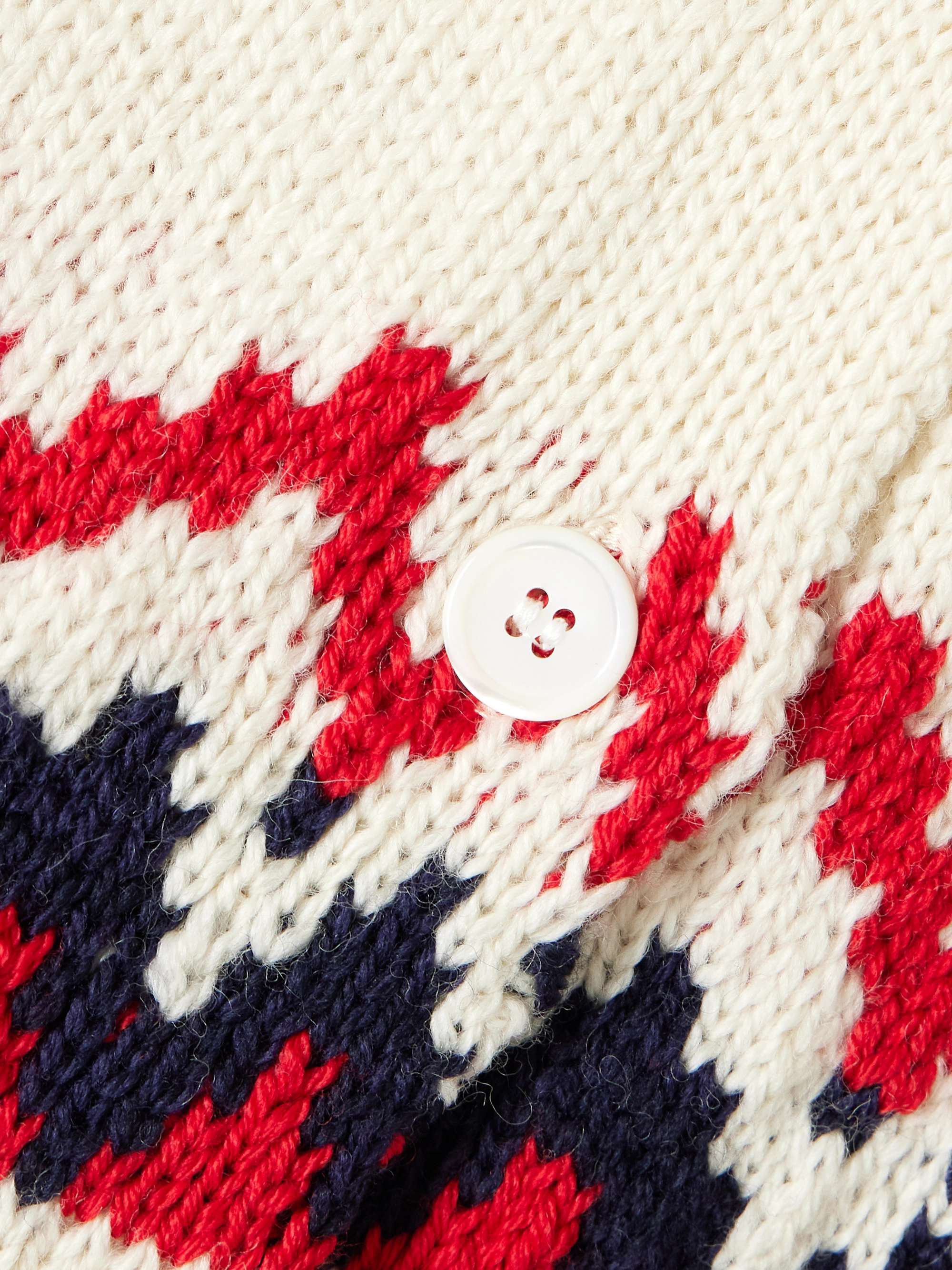Jacquard-knit wool cardigan view