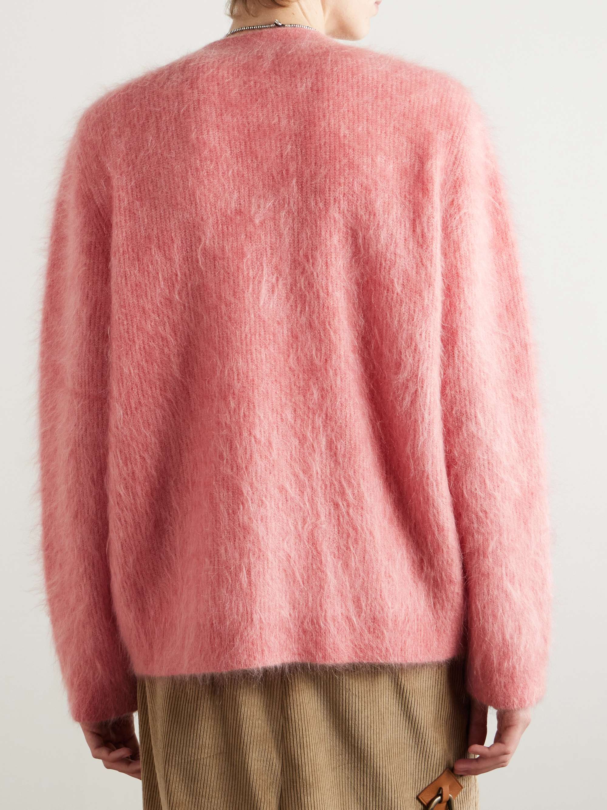 Kaito Ribbed Brushed Mohair-Blend Cardigan view