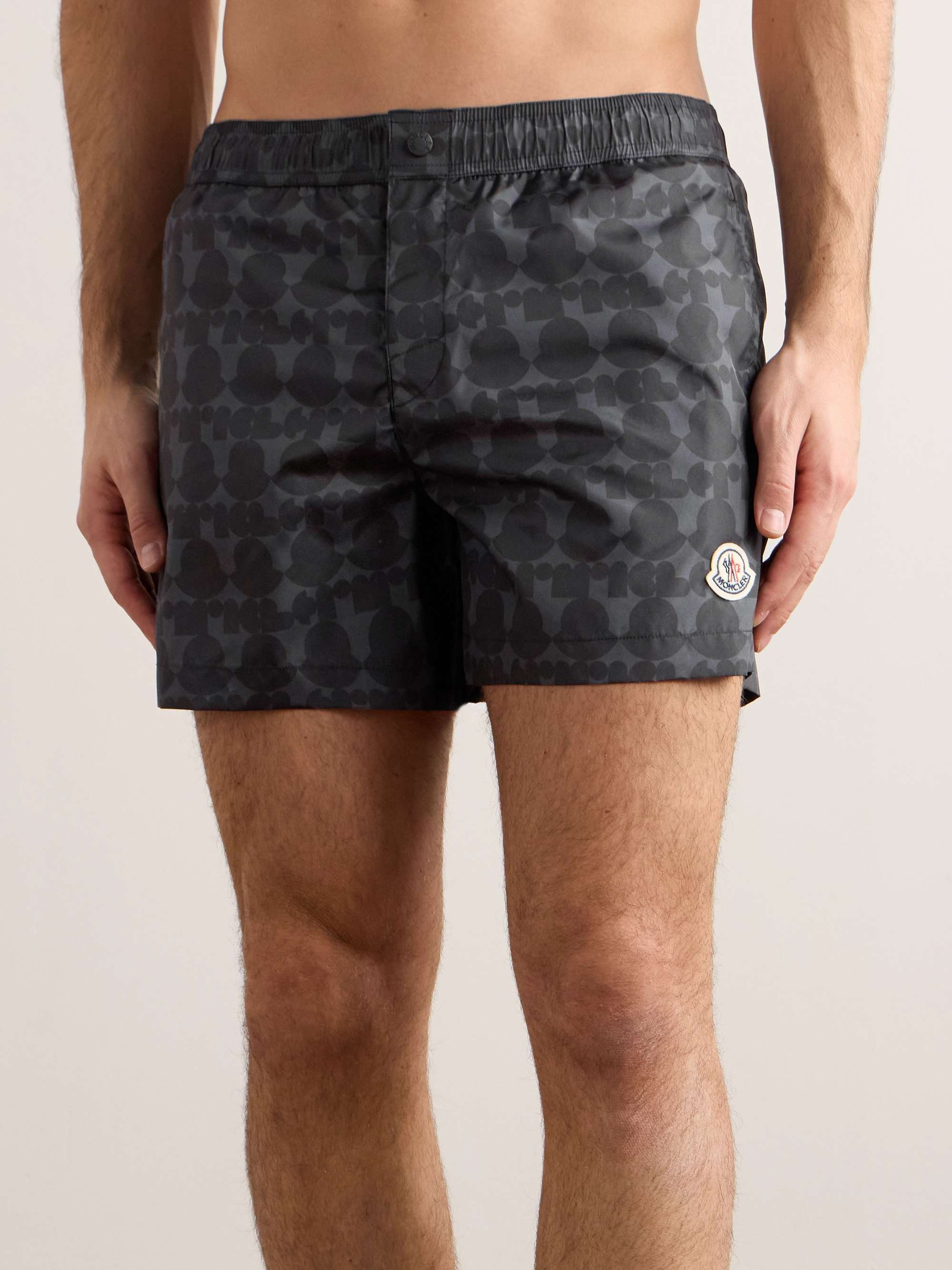 Straight-Leg Short-Length Monogrammed Swim Shorts view