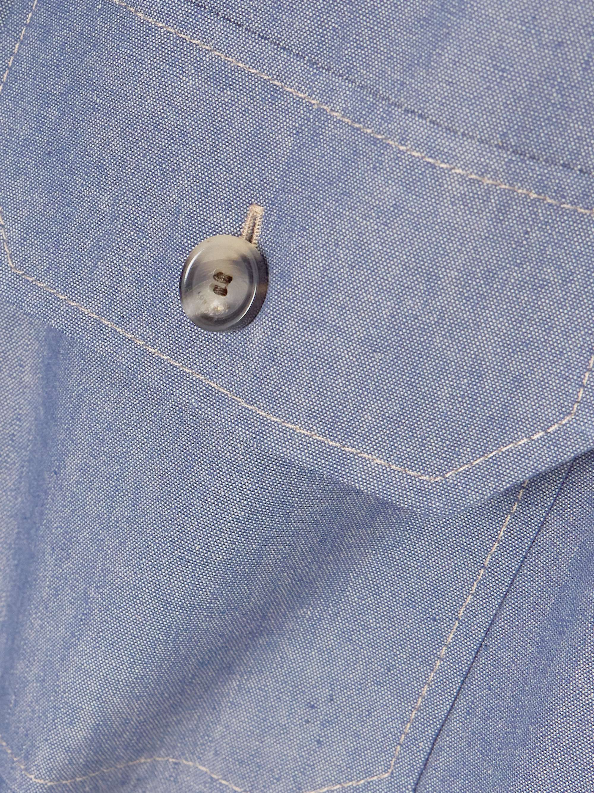 Annalisa cotton and cashmere-blend chambray shirt view