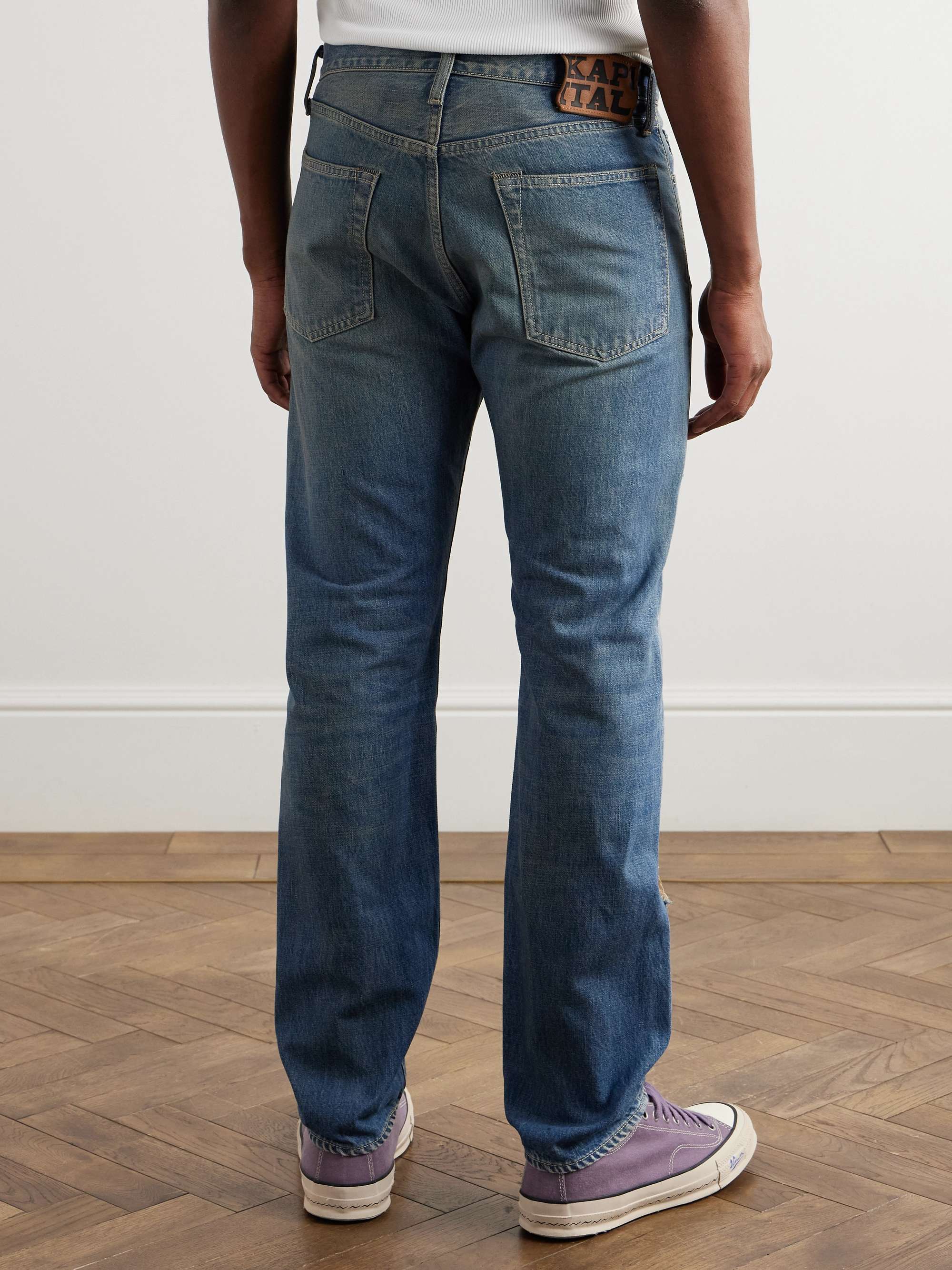 Monkey CISCO Speakeasy Slim-Fit Distressed Denim Jeans view