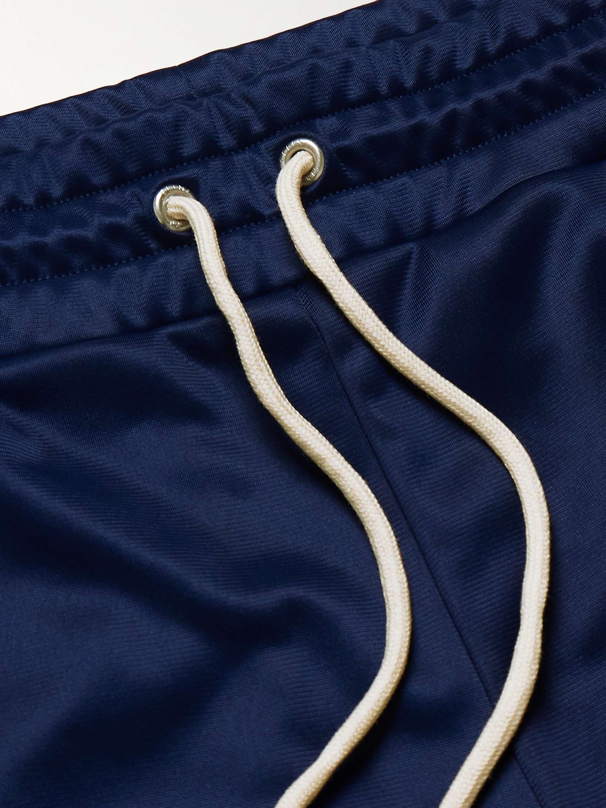 Straight-Leg Logo-Embroidered Striped Jersey Track Pants view