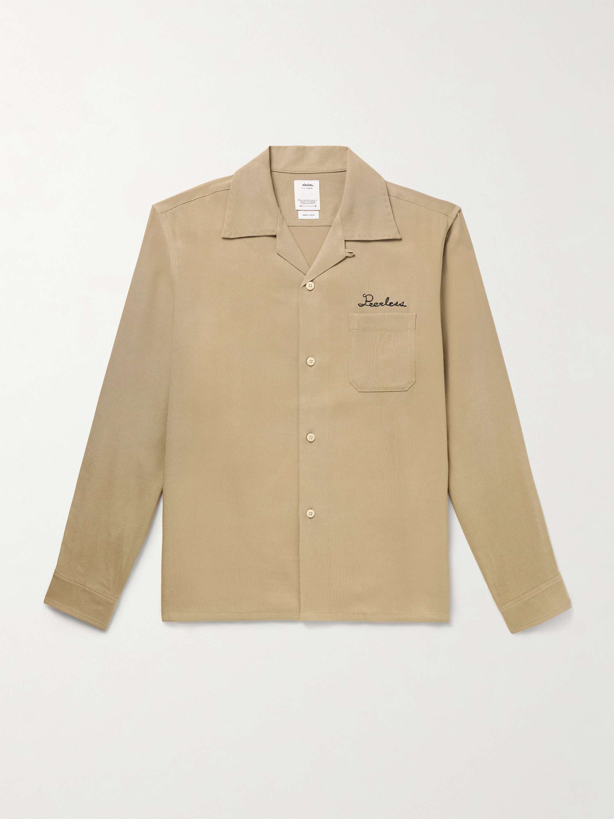 Keesey Convertible-Collar Logo-Embroidered Woven Shirt view
