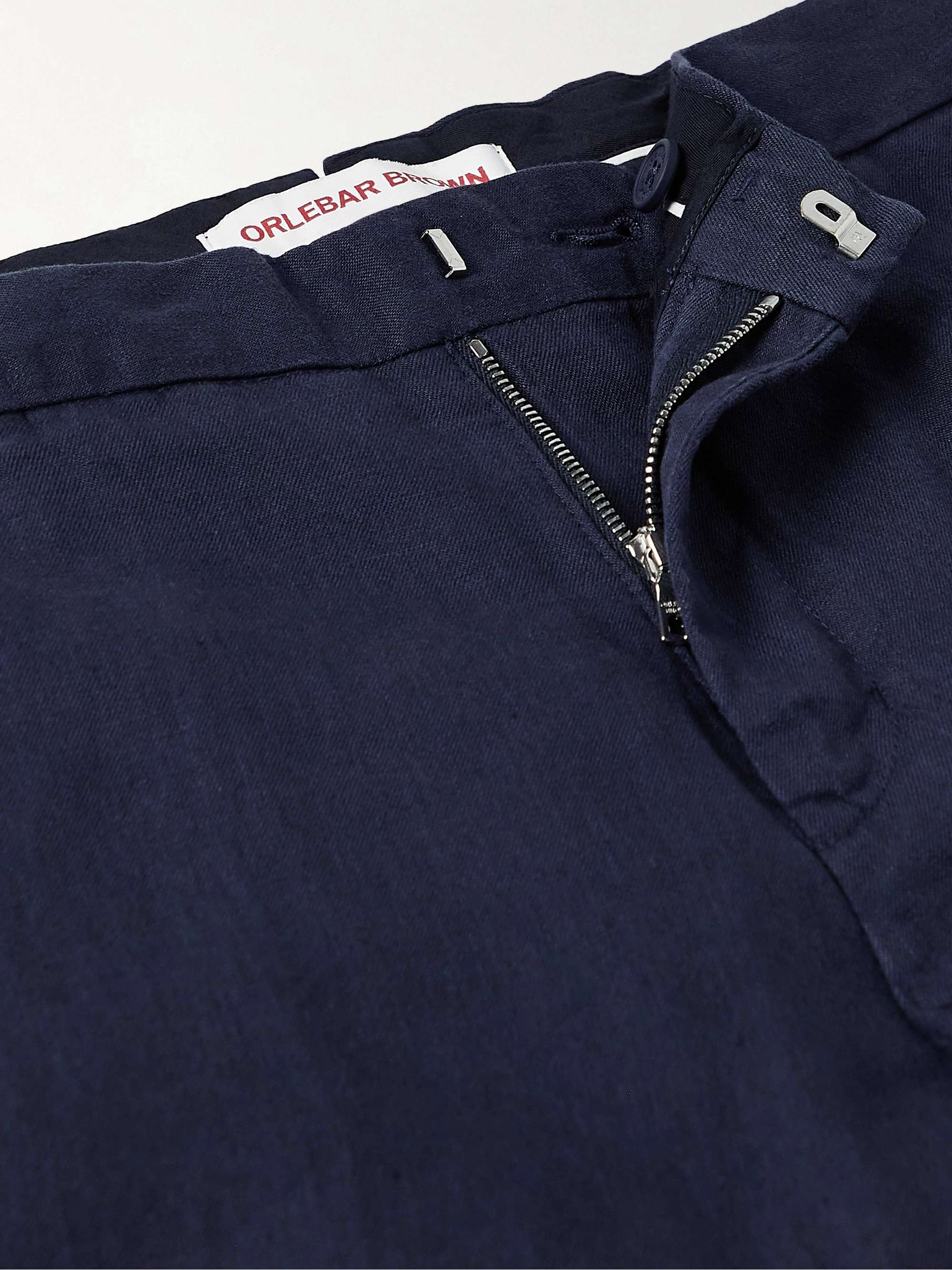 Griffon Slim-Fit Linen Trousers view