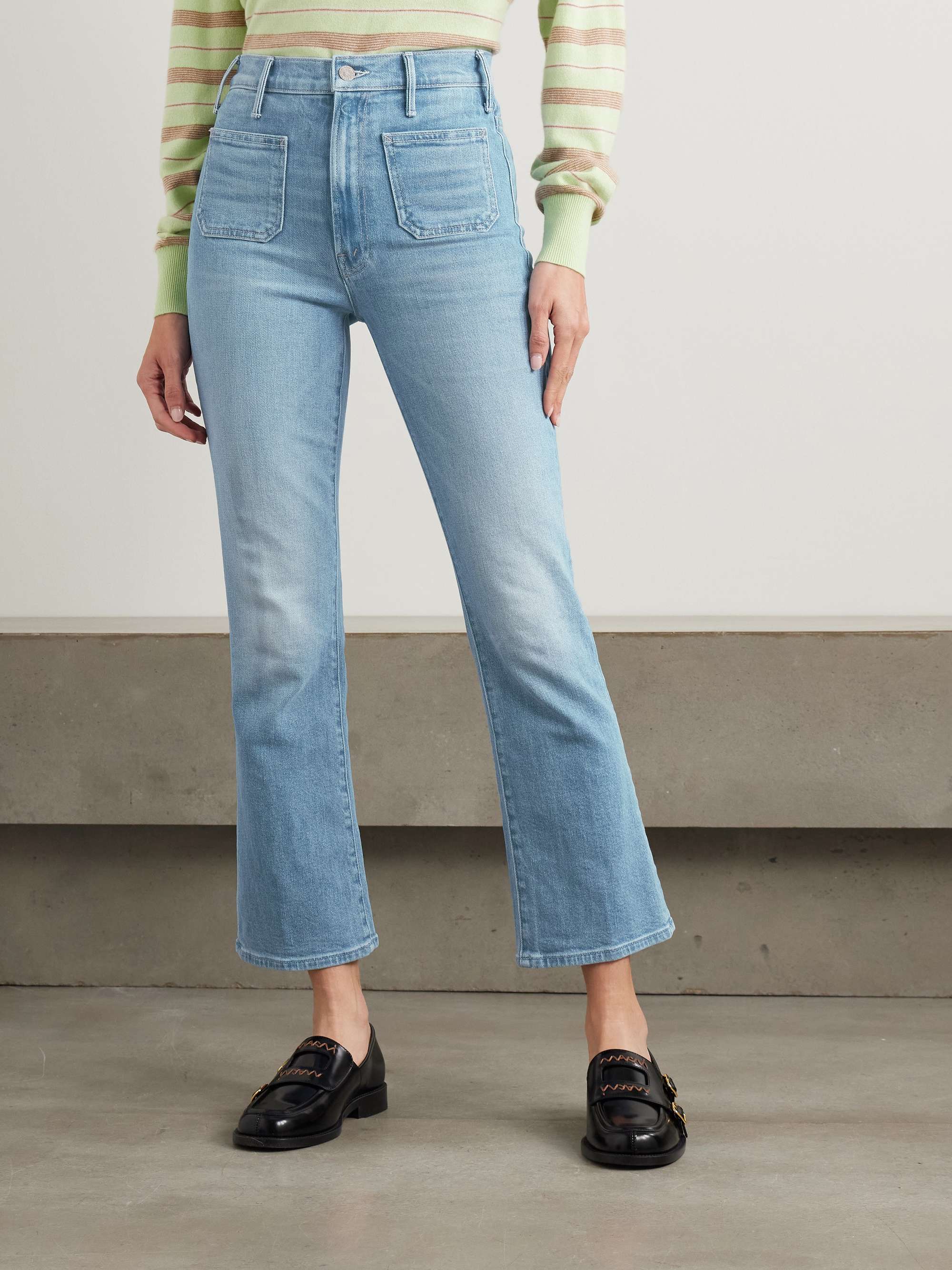 Hustler Patch Pocket Ankle high-rise bootcut jeans view