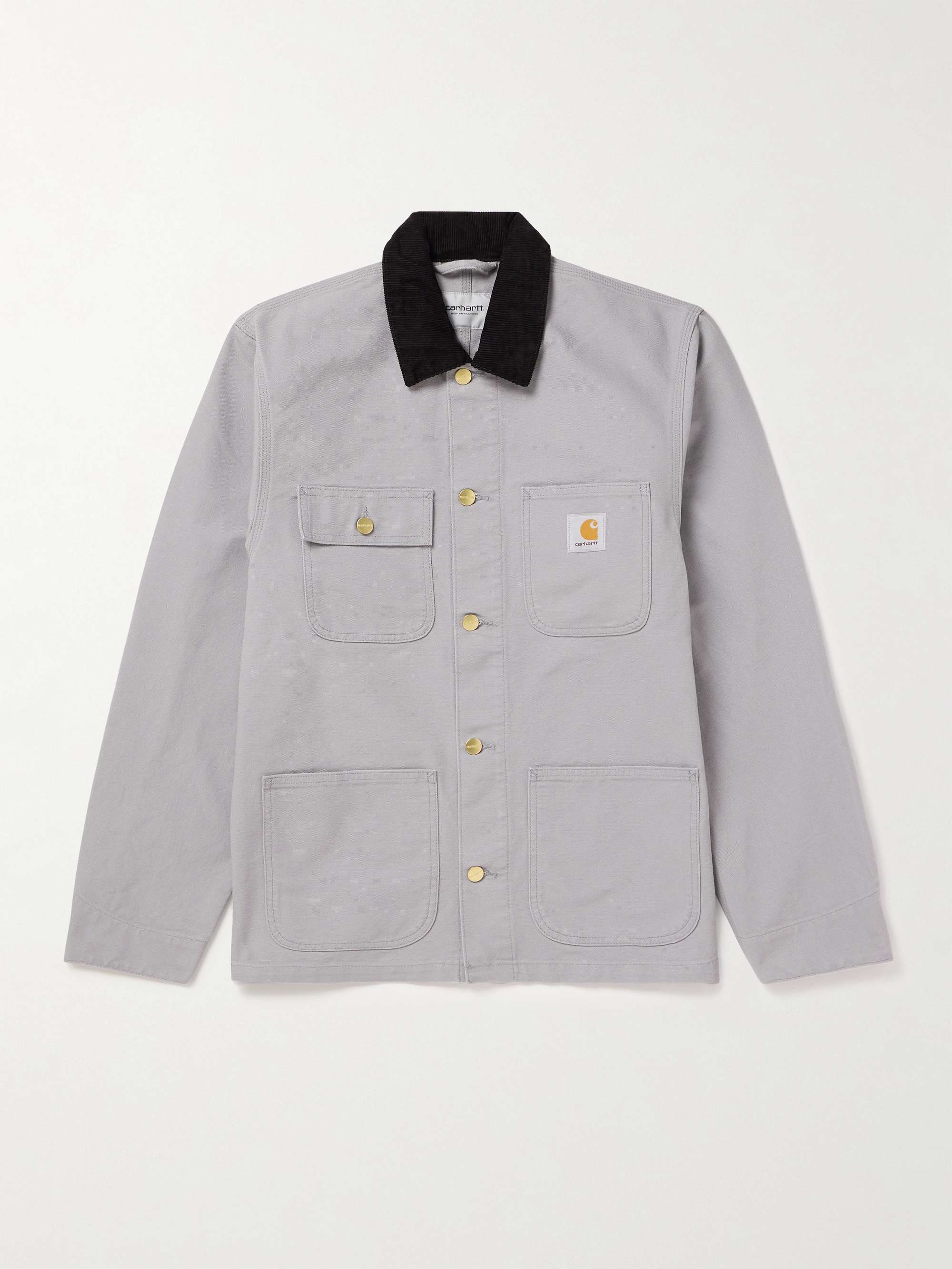 Michigan Corduroy-Trimmed Organic Cotton-Canvas Chore Jacket view