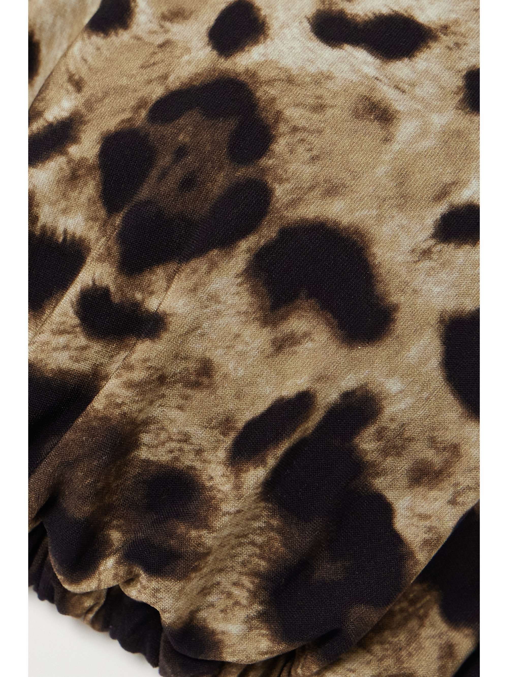 Leopard-print halterneck bikini top view