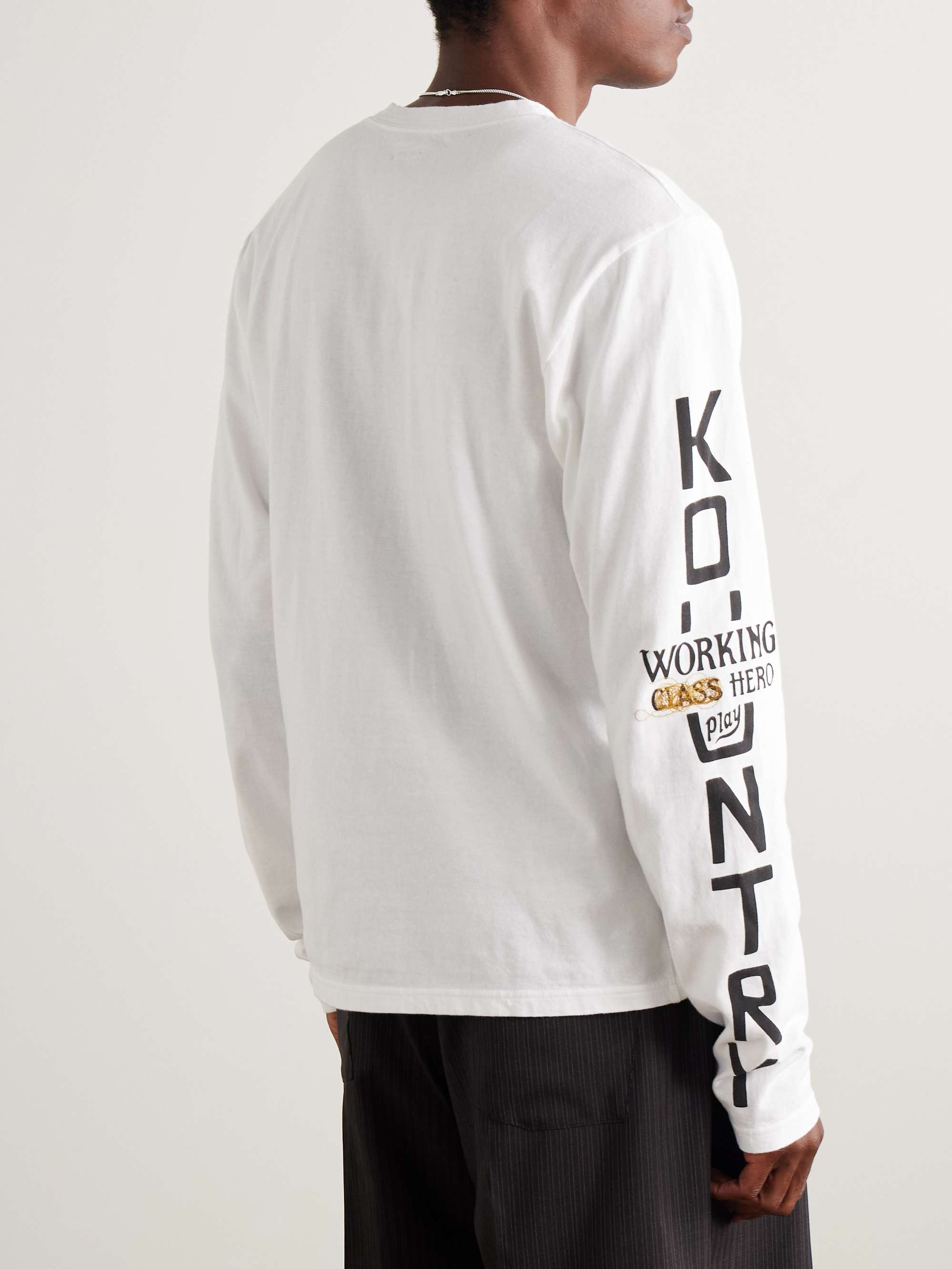 Peckish Embroidered Printed Cotton-Jersey T-Shirt view