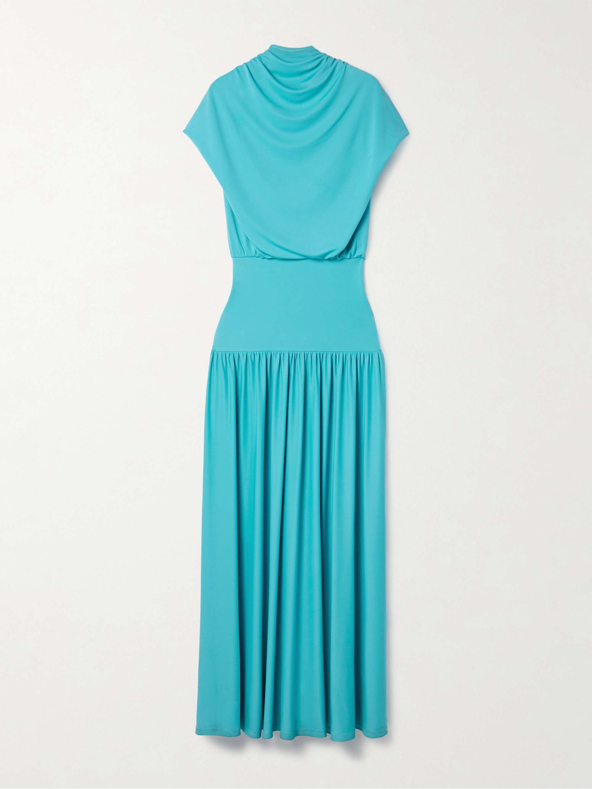 Victoria draped stretch-jersey maxi dress view