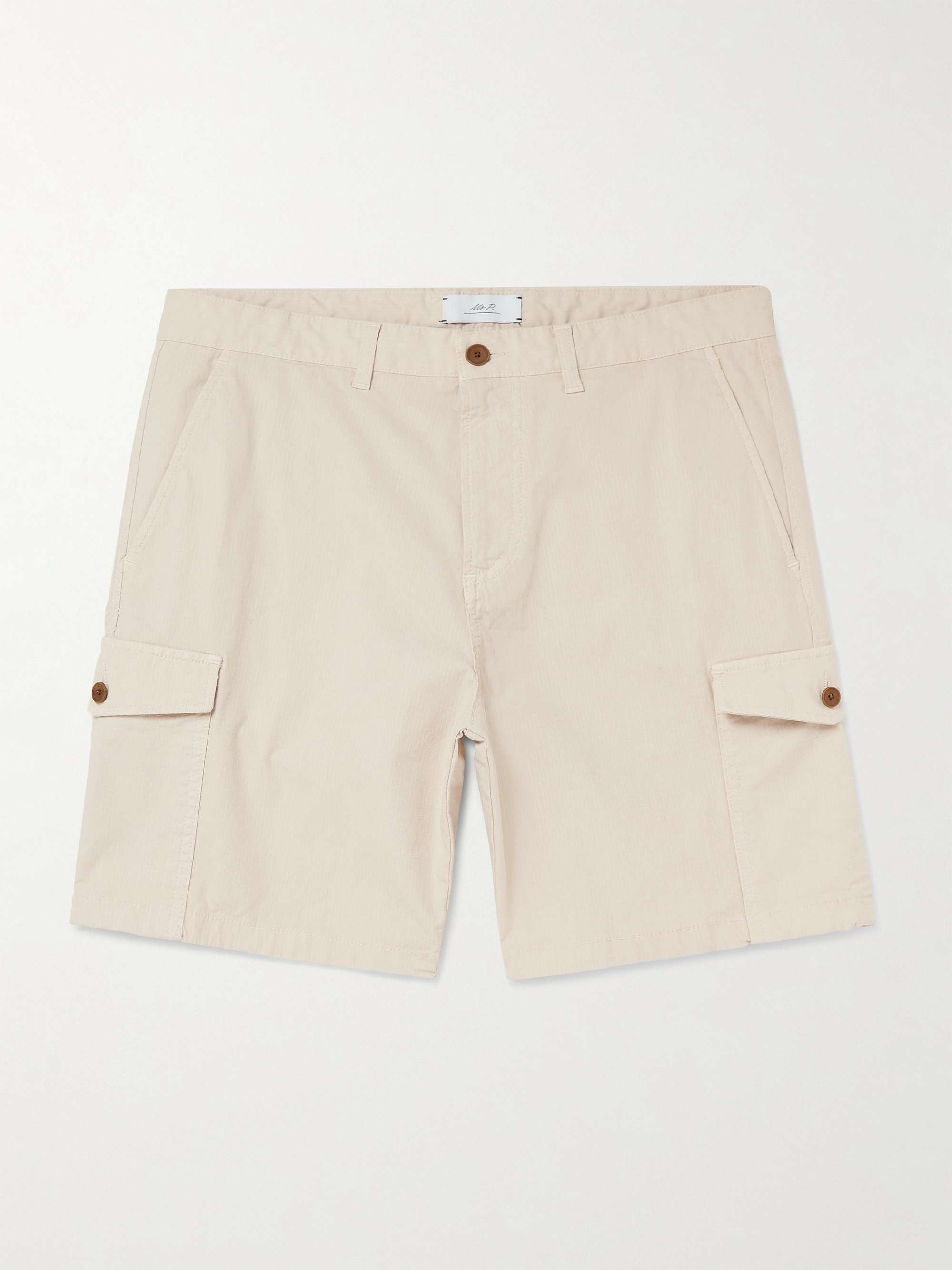 Straight-Leg Cotton Blend-Ripstop Shorts view