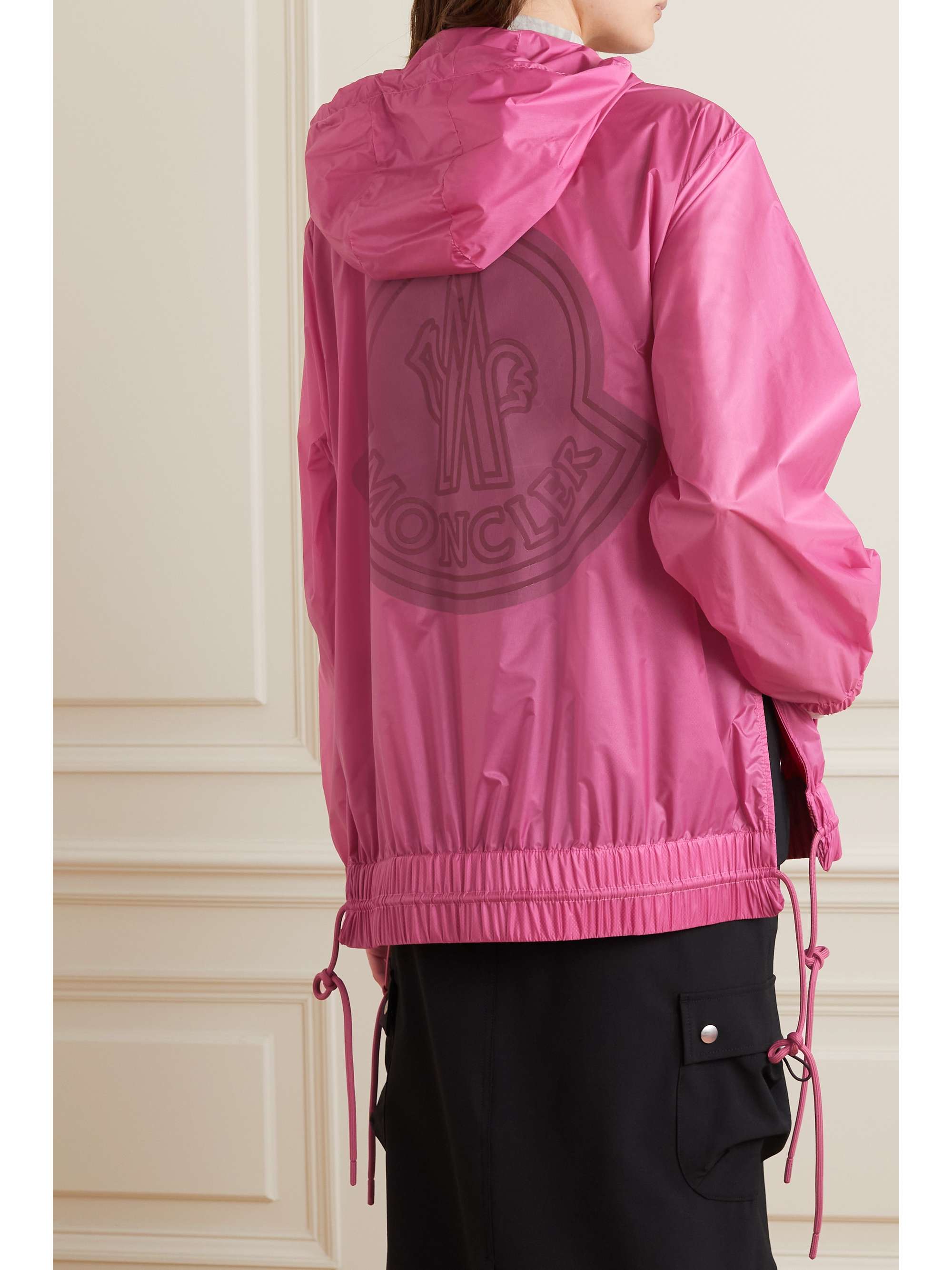 Pointu printed shell hooded jacket view