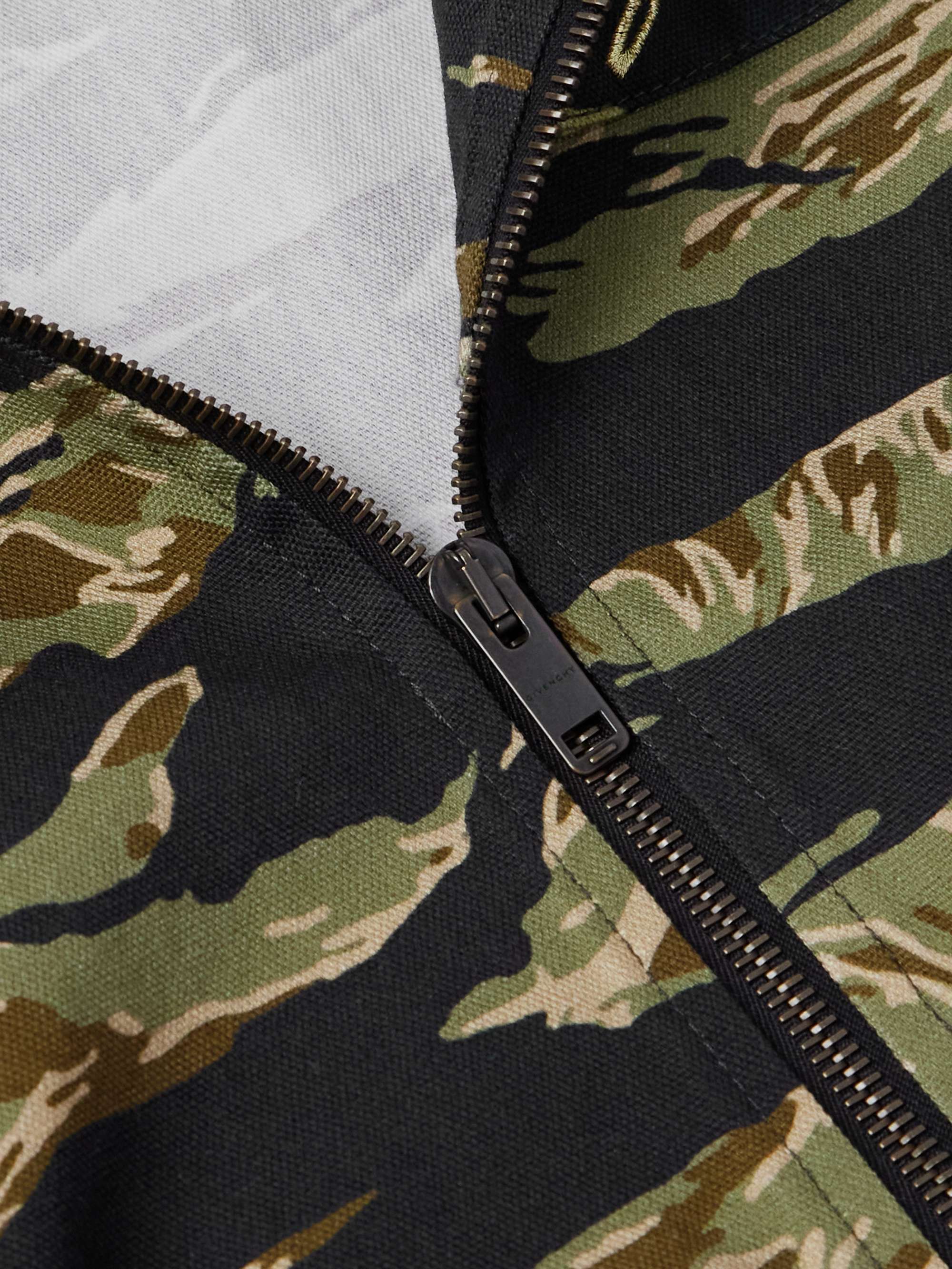 Camouflage-Print Cotton-Canvas Hooded Jacket view