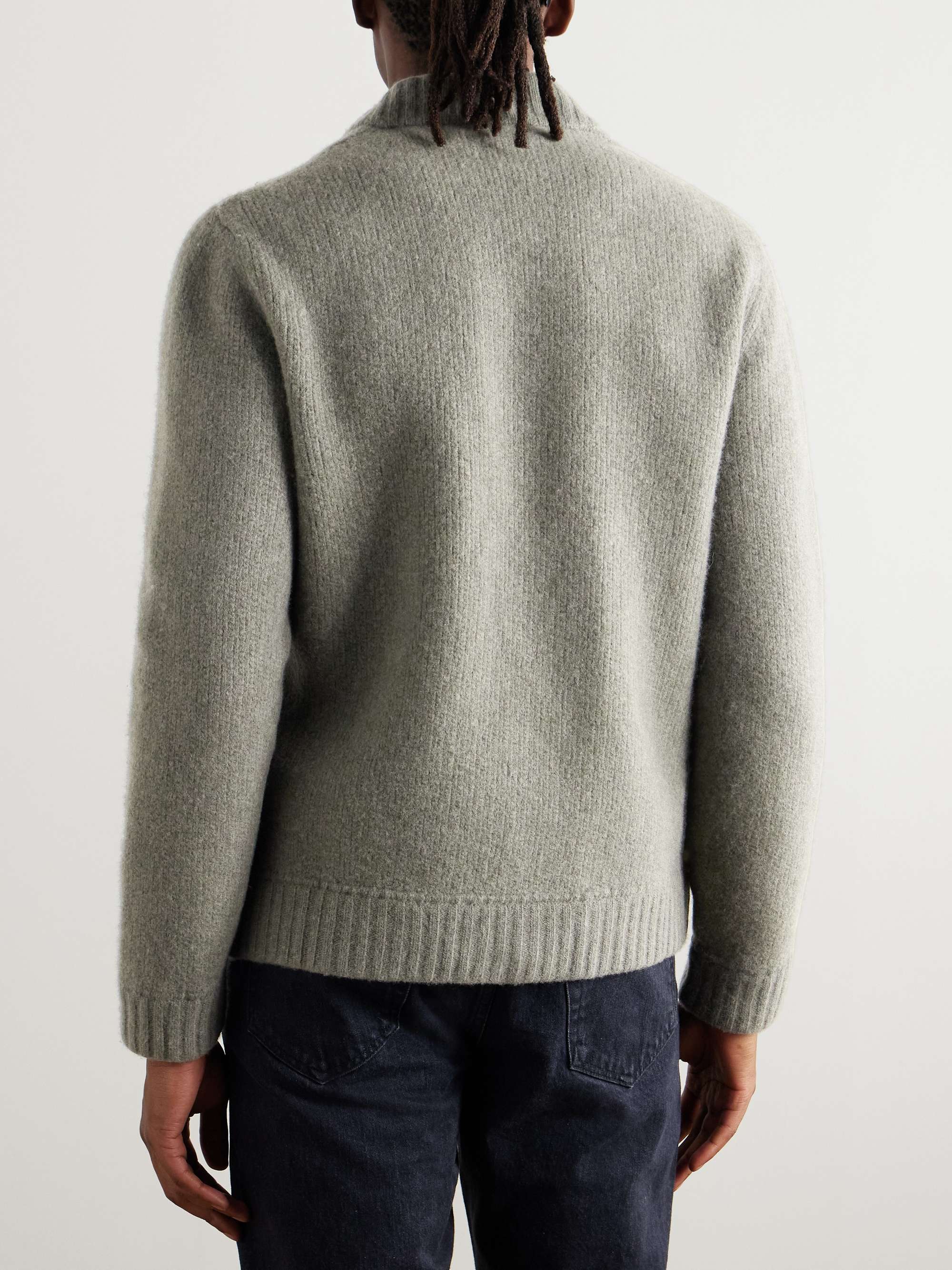 Zanone Wool and Cashmere-Blend Felt Bomber Jacket view