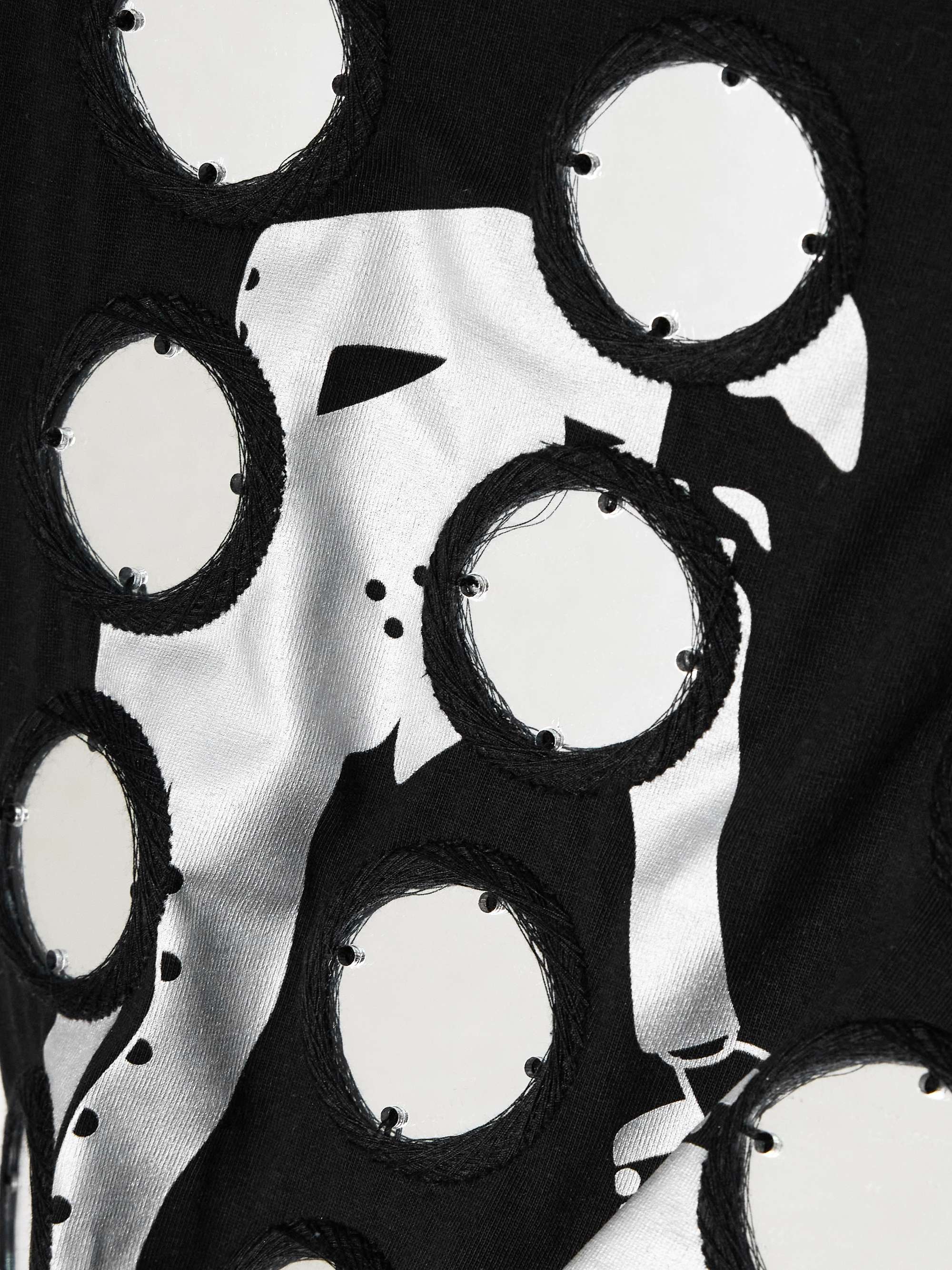 Embellished printed cotton-jersey T-shirt view