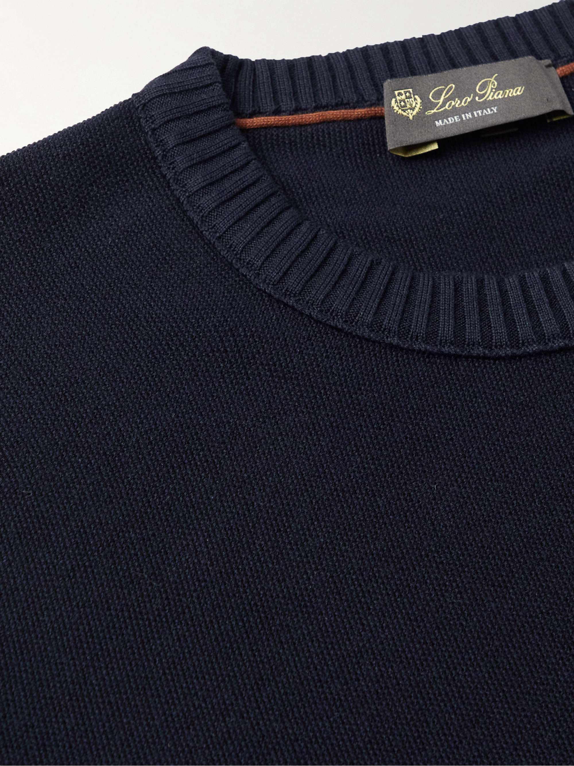 Slim-Fit Cotton and Silk-Blend Sweater view