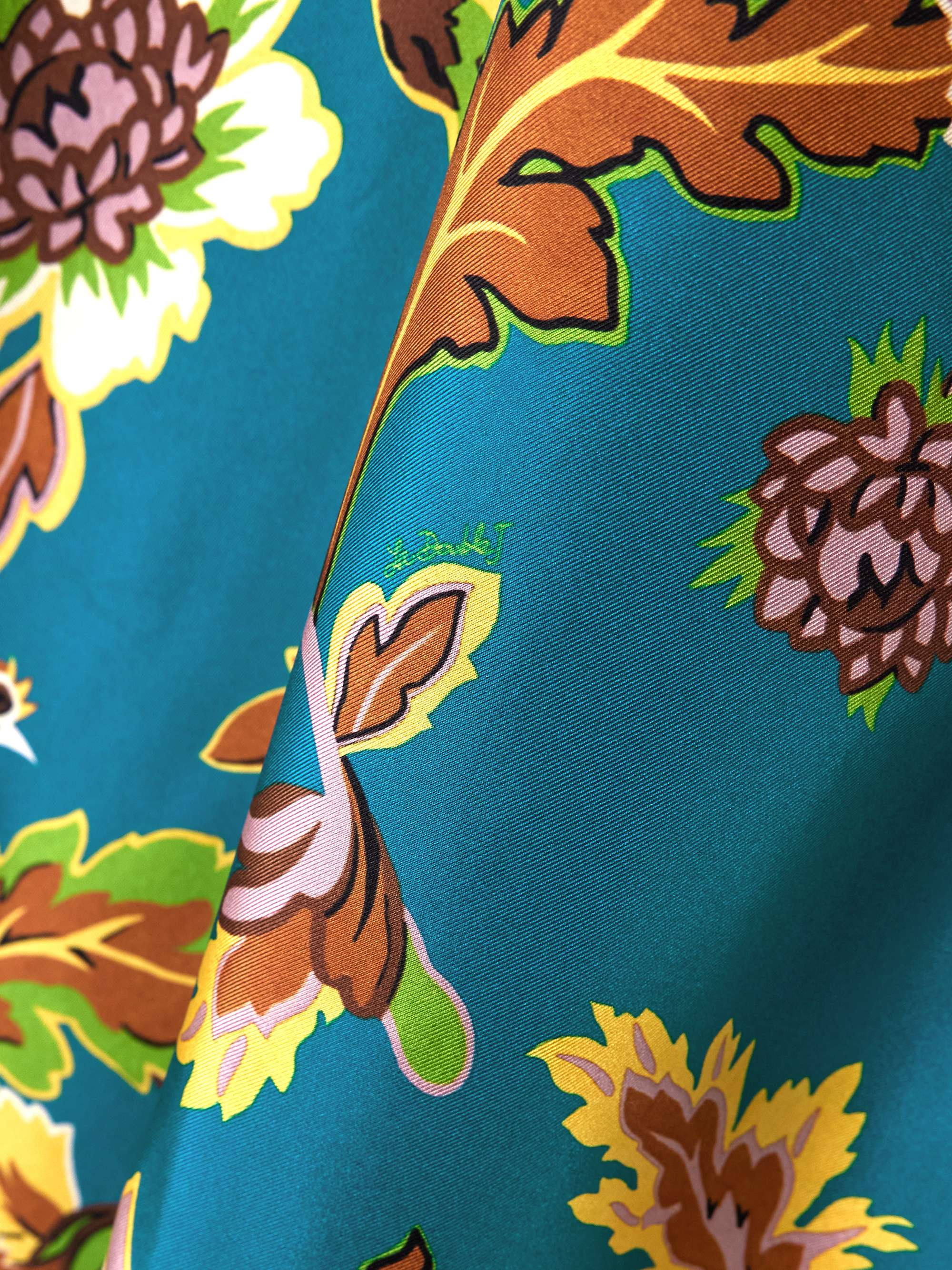 Icon Magnifico floral-print silk-twill midi dress view