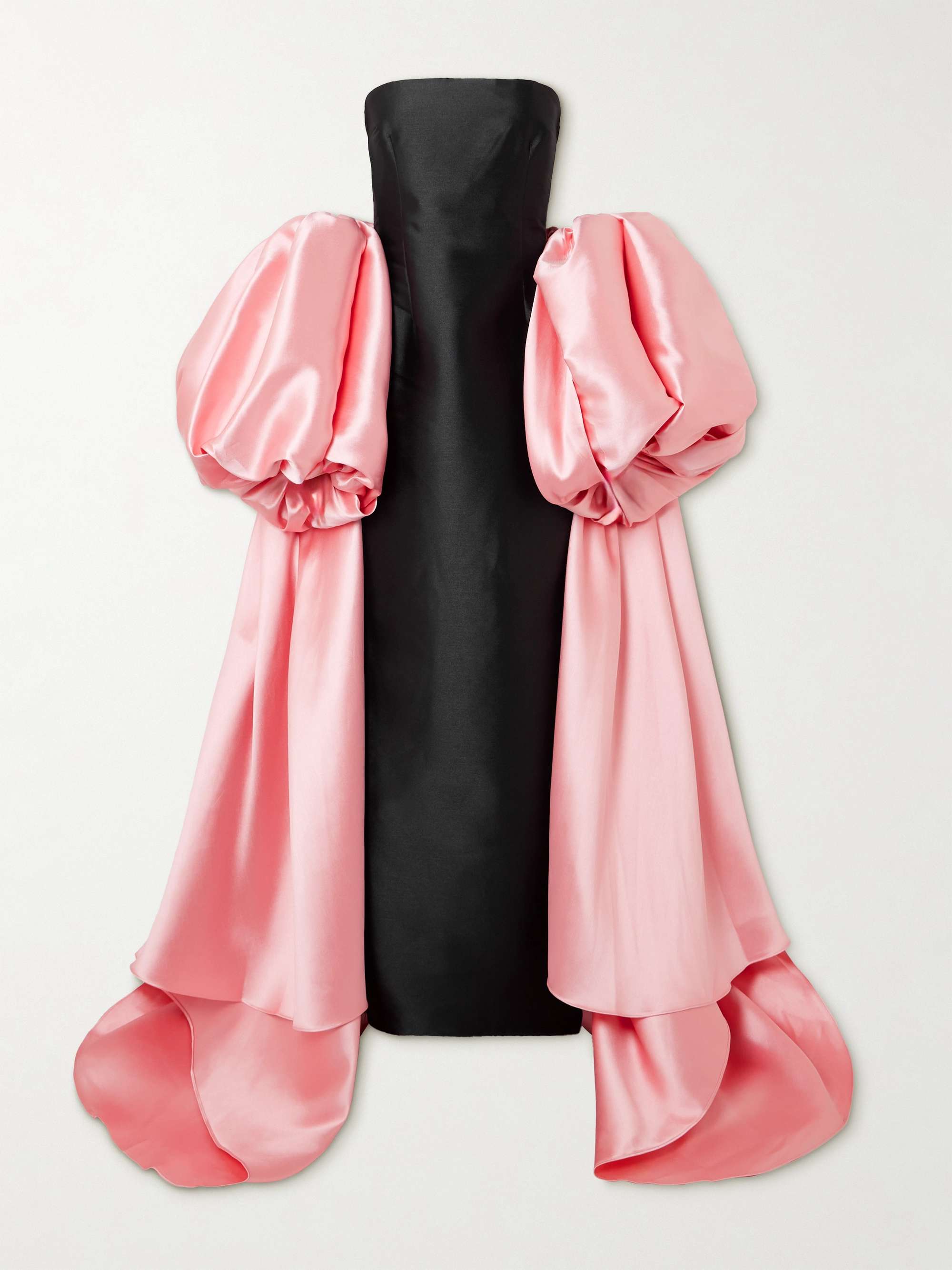 Lea strapless two-tone satin-twill gown view