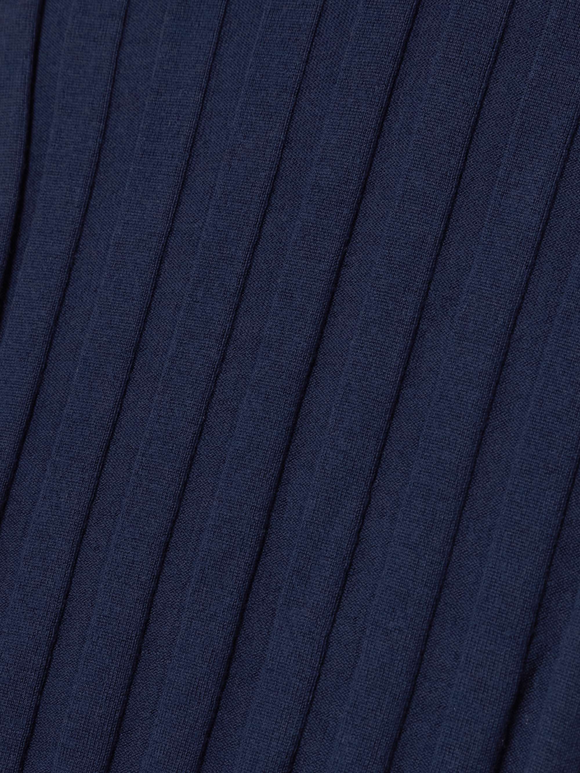 Ribbed wool polo shirt view