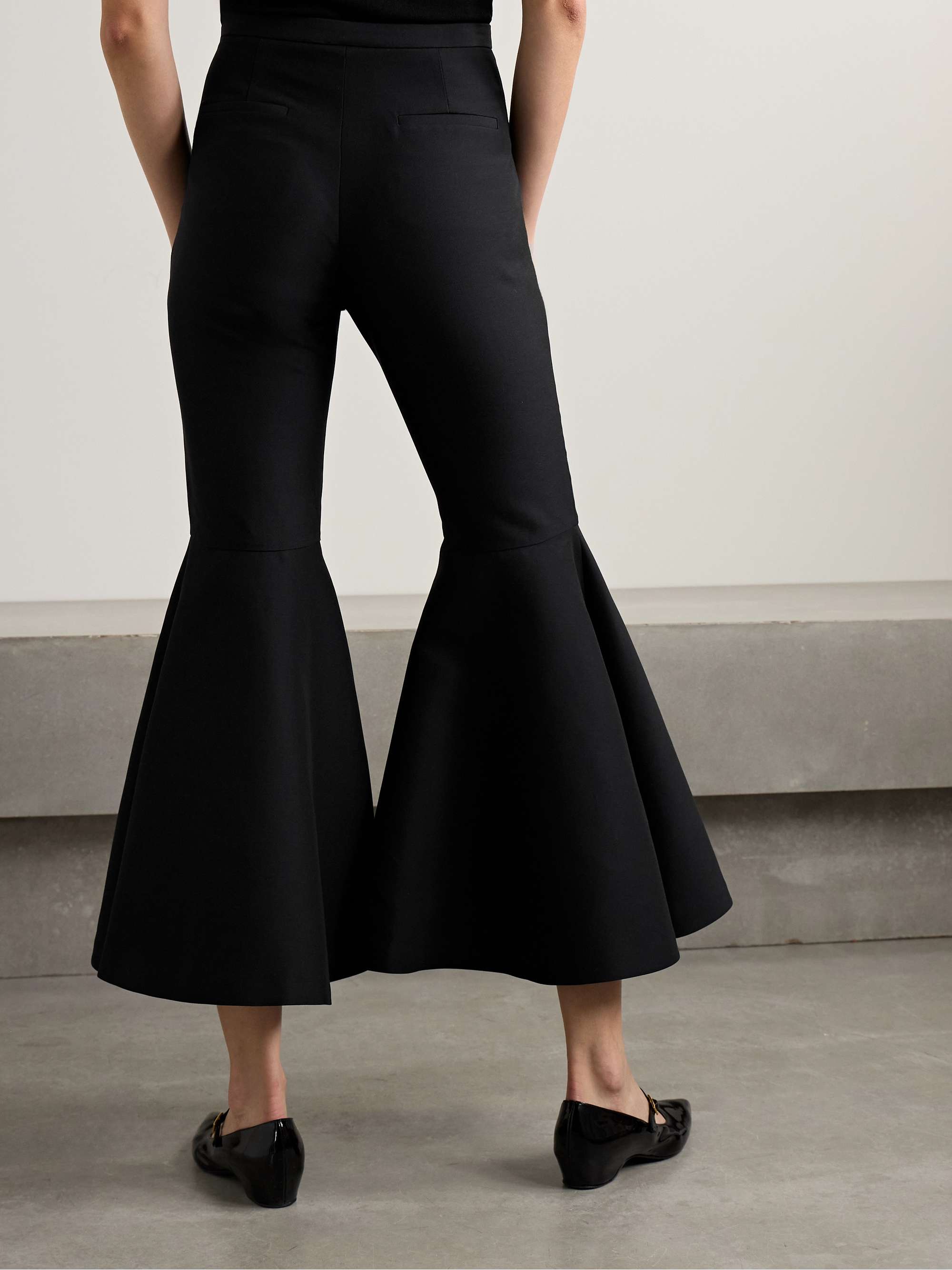 Catullo cropped cotton and silk-blend flared pants view